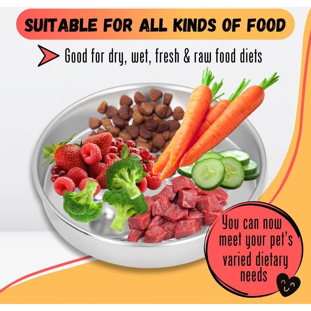 Tazón para Perros Antideslizante STRUNGZ - 2 Tazas Acero Inoxidable