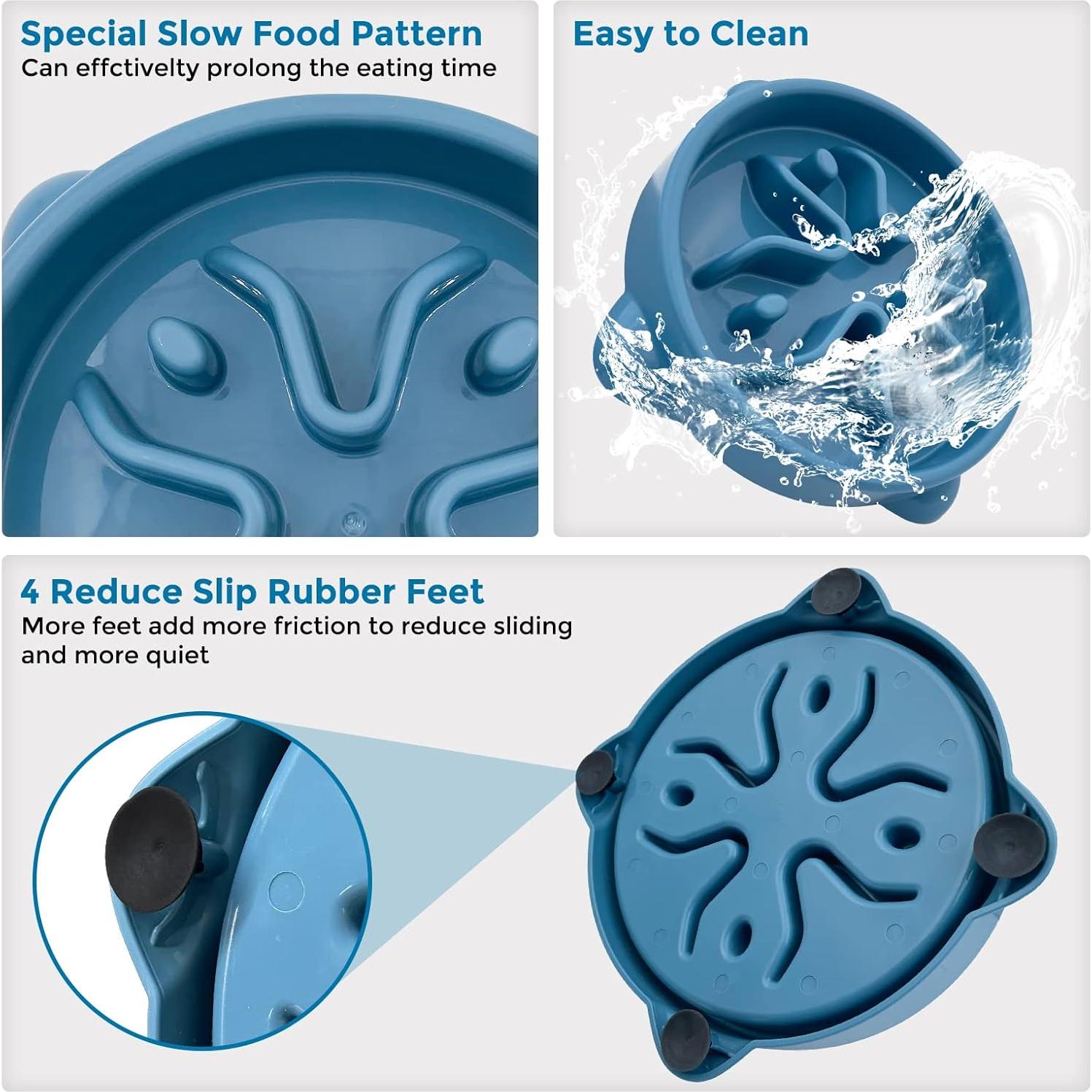 Tazón de Alimentación Lenta VANNON Antideslizante 1 Taza