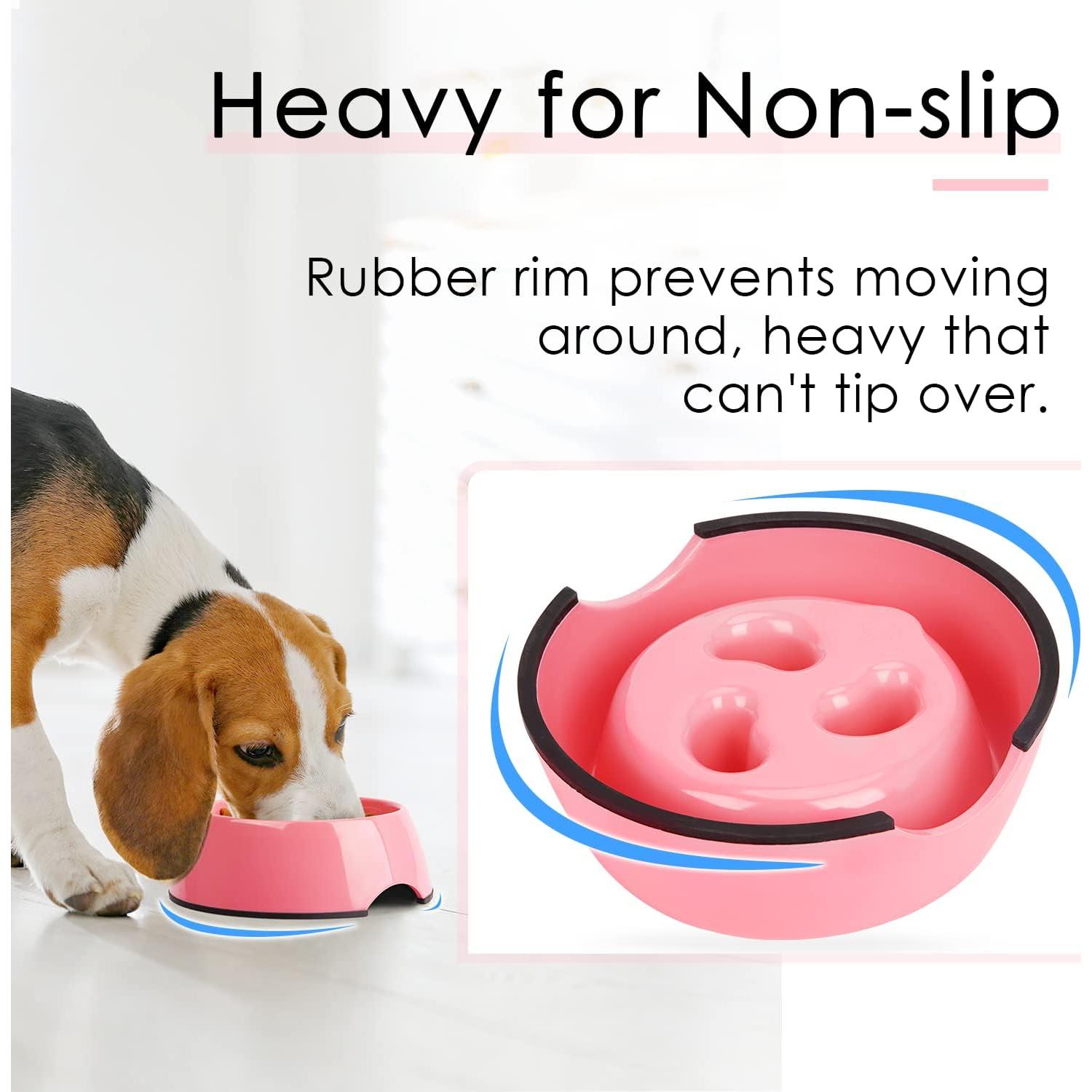 Cuenco Antideslizante de Alimentación Lenta SUPERDESIGN 14cm Rosa