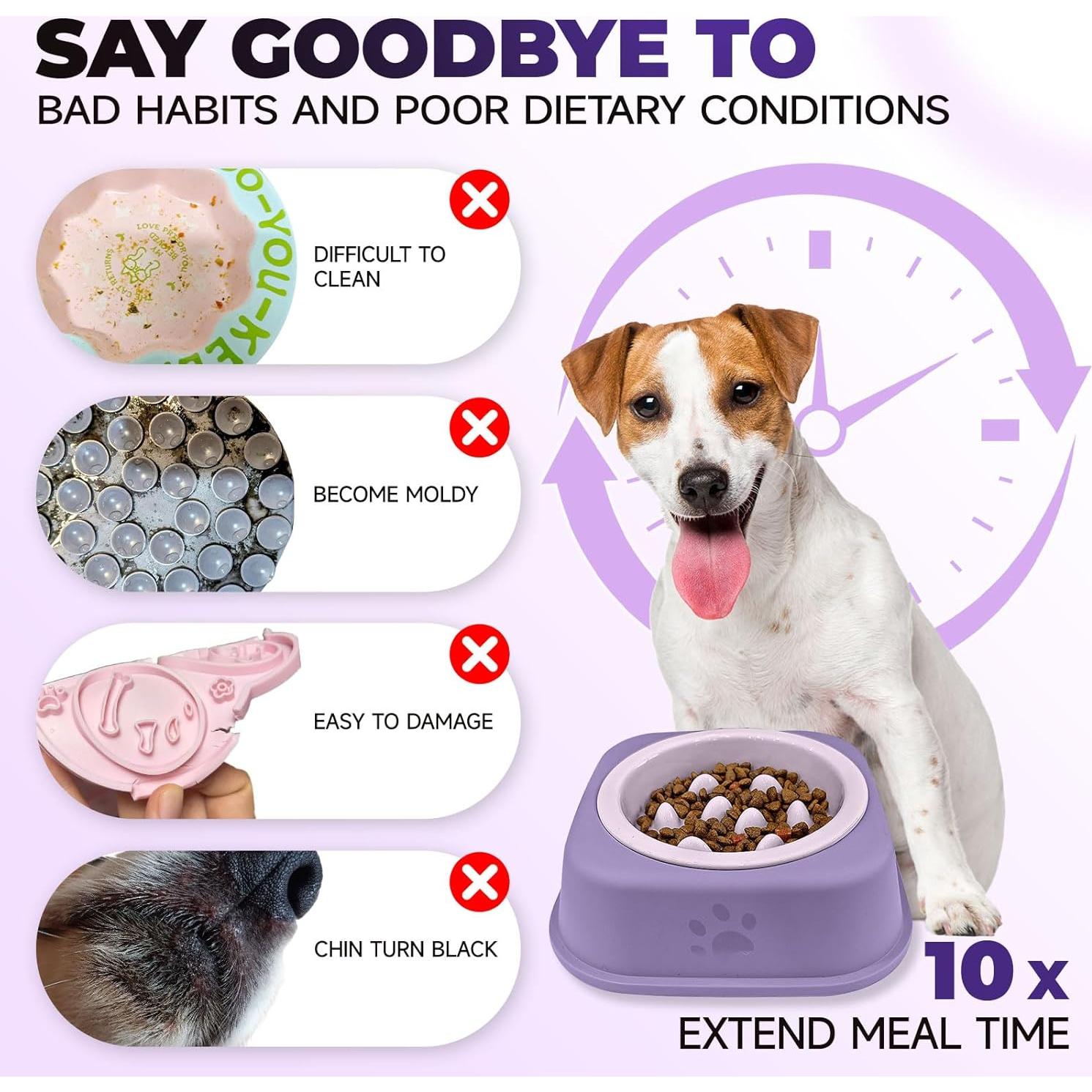 Cuenco de Alimentación Lento Cerámica AXIIJGL 18.3cm para Perros y Gatos