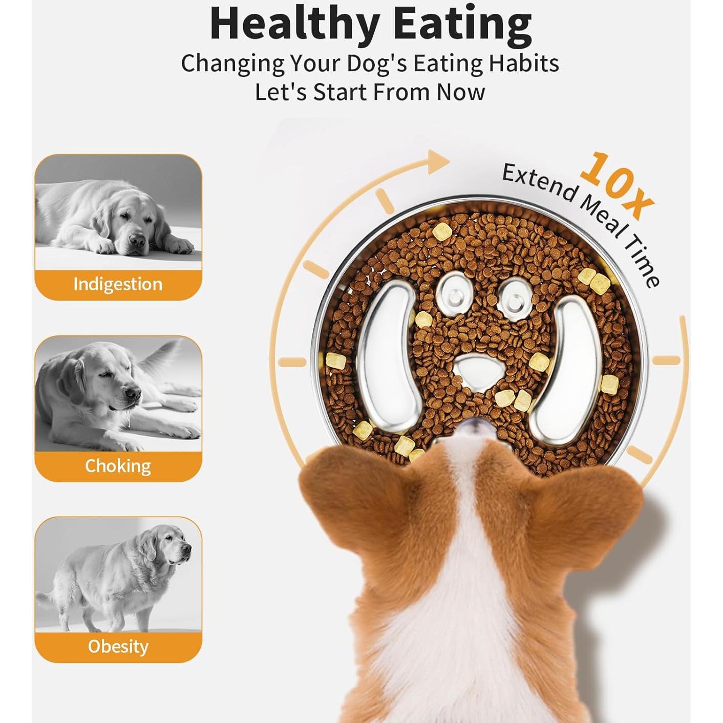 Cuenco Antideslizante Acero Inoxidable Turfson 0.47L para Perros