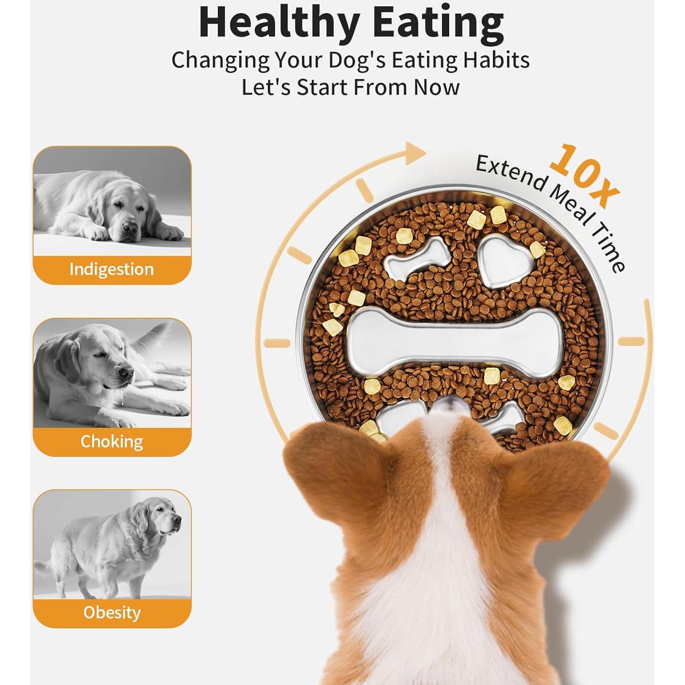 Cuenco Antideslizante Acero Inoxidable Turfson 0.47L para Perros