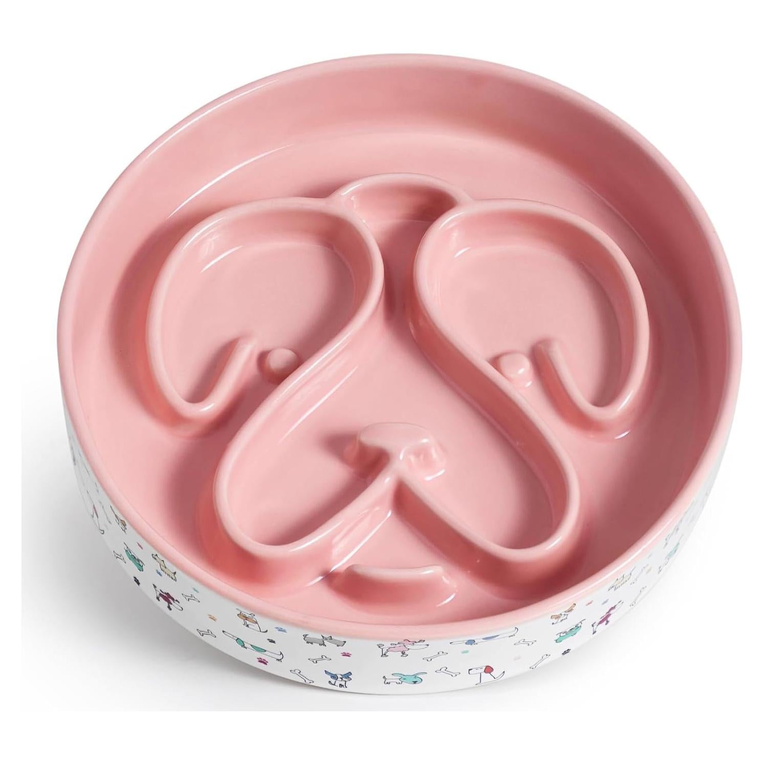 Cuenco de Cerámica PawMeow para Perros 1.5 Tazas Rosa