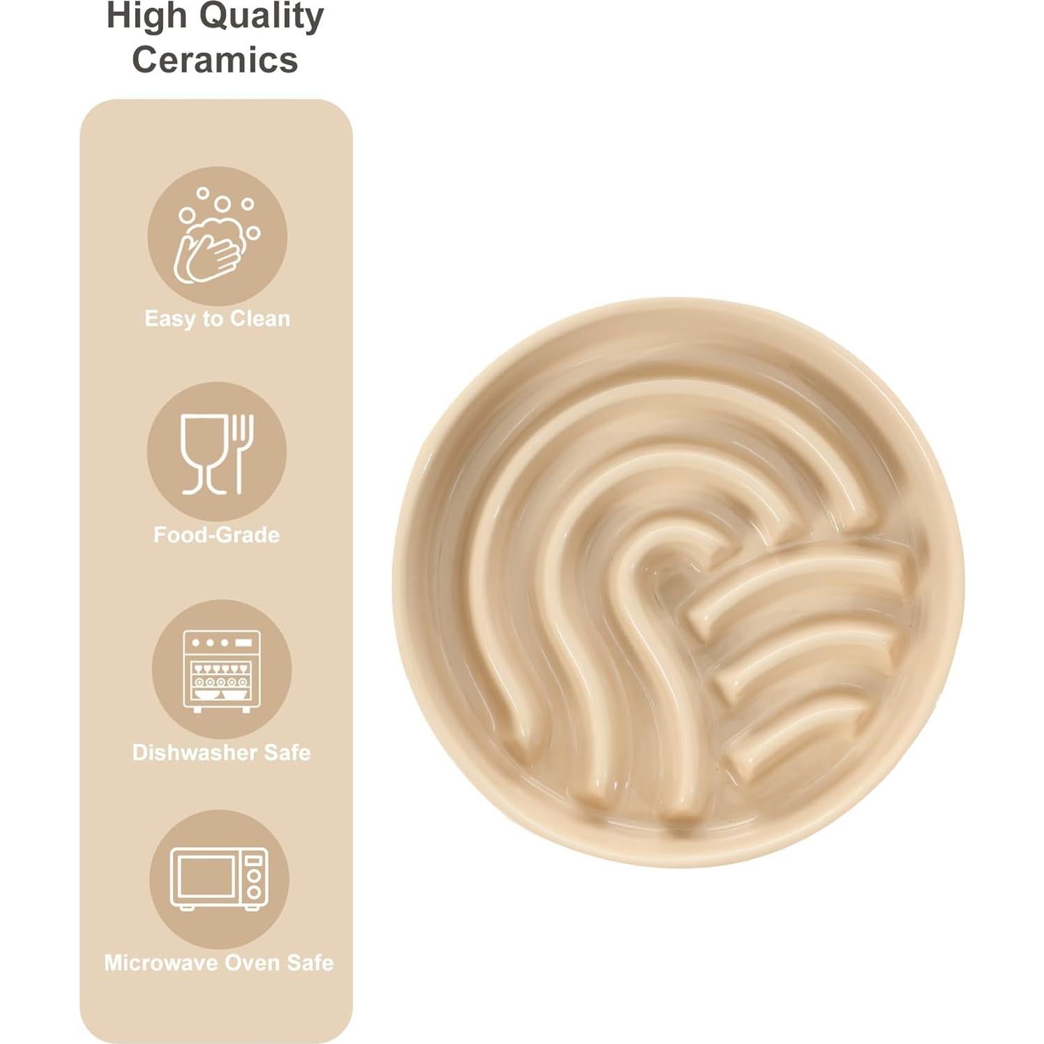 Comedero Lento Cerámica BICOPET Mediano Antideslizante