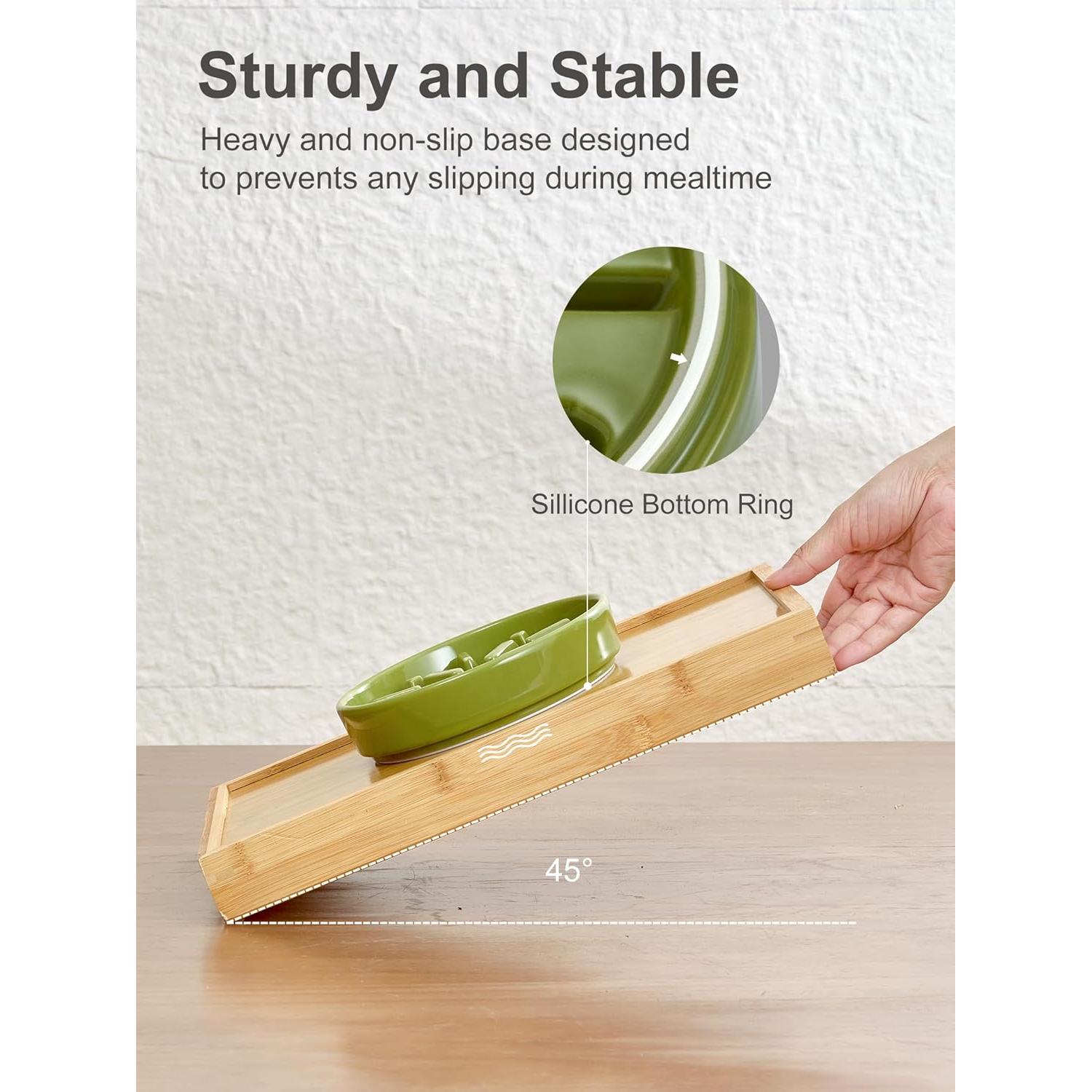 Comedero Lento Cerámica BICOPET Mediano Antideslizante