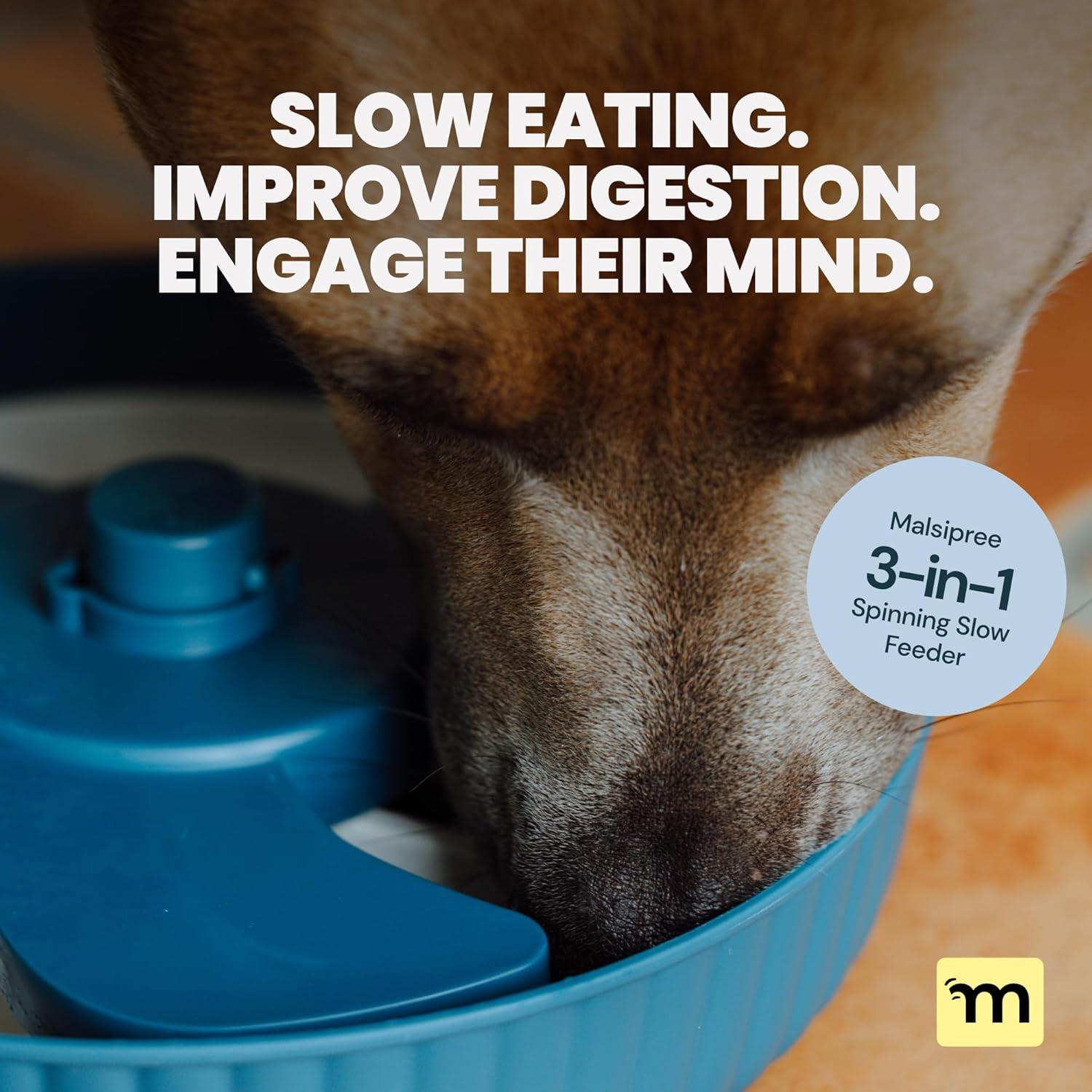 Cuenco Antiahogo MalsiPree para Perros - Alimentación Lenta 25.4cm