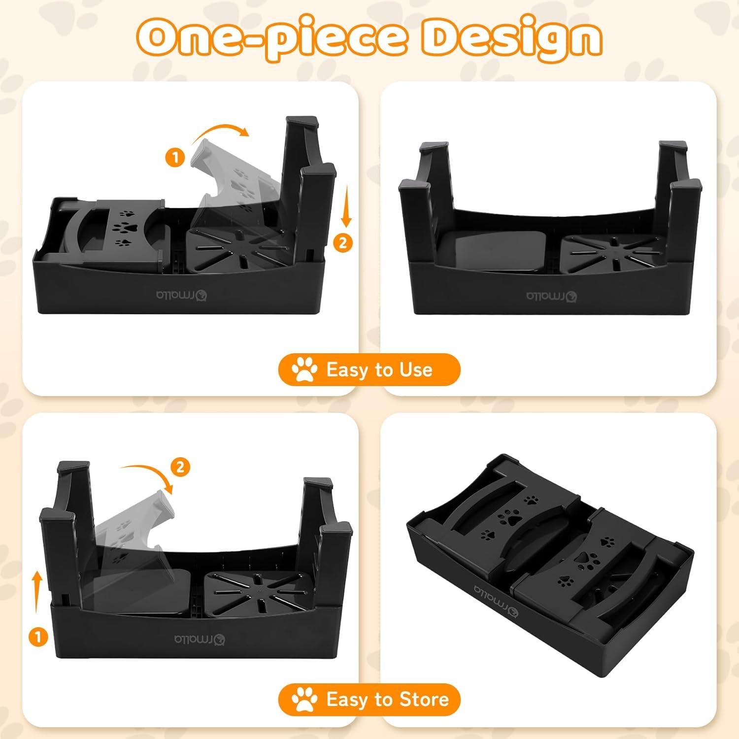 Cuencos Elevados para Perros Ormalla Ajustables 4 Alturas