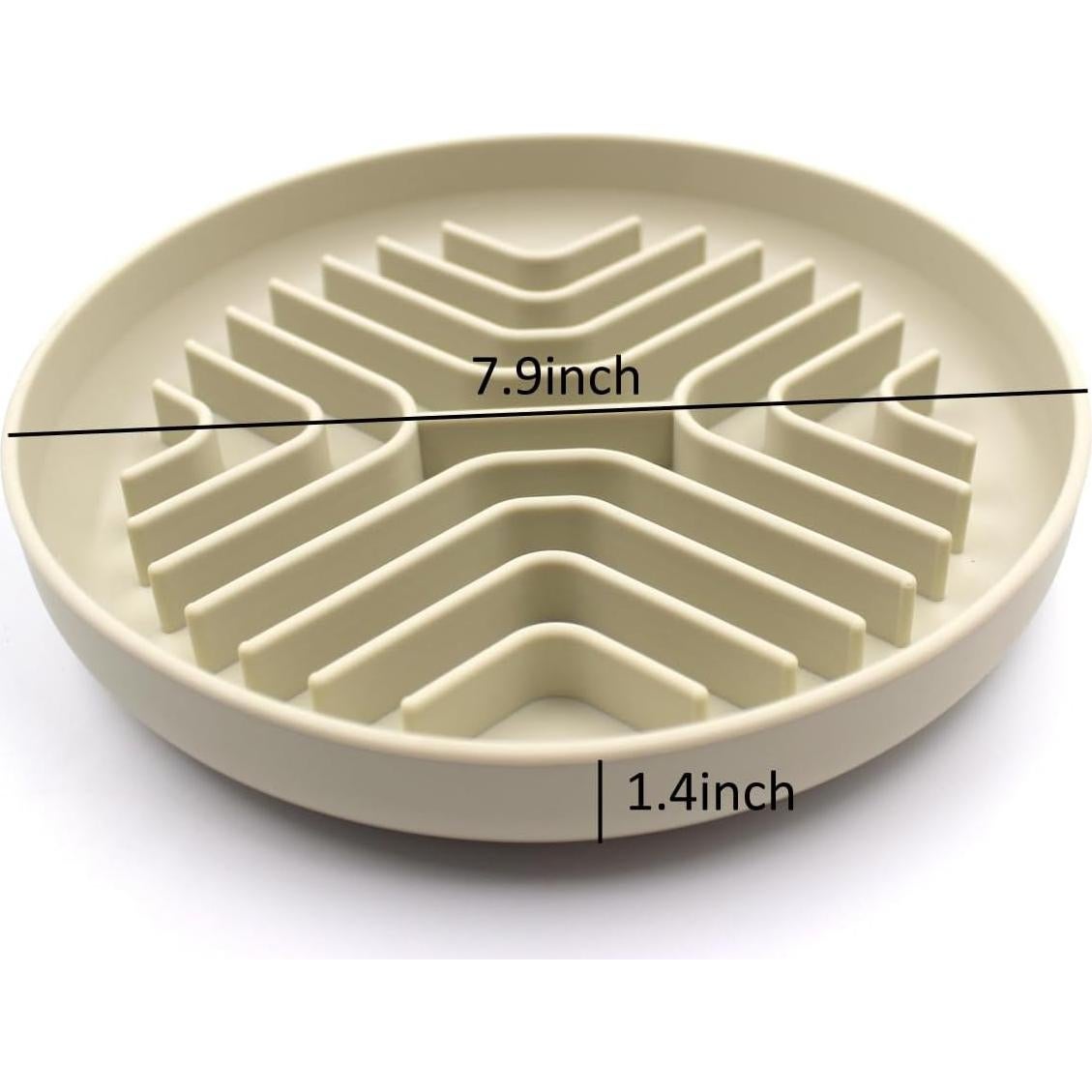 Cuenco de Alimentación Lenta Ausin 20 cm Antideslizante Beige