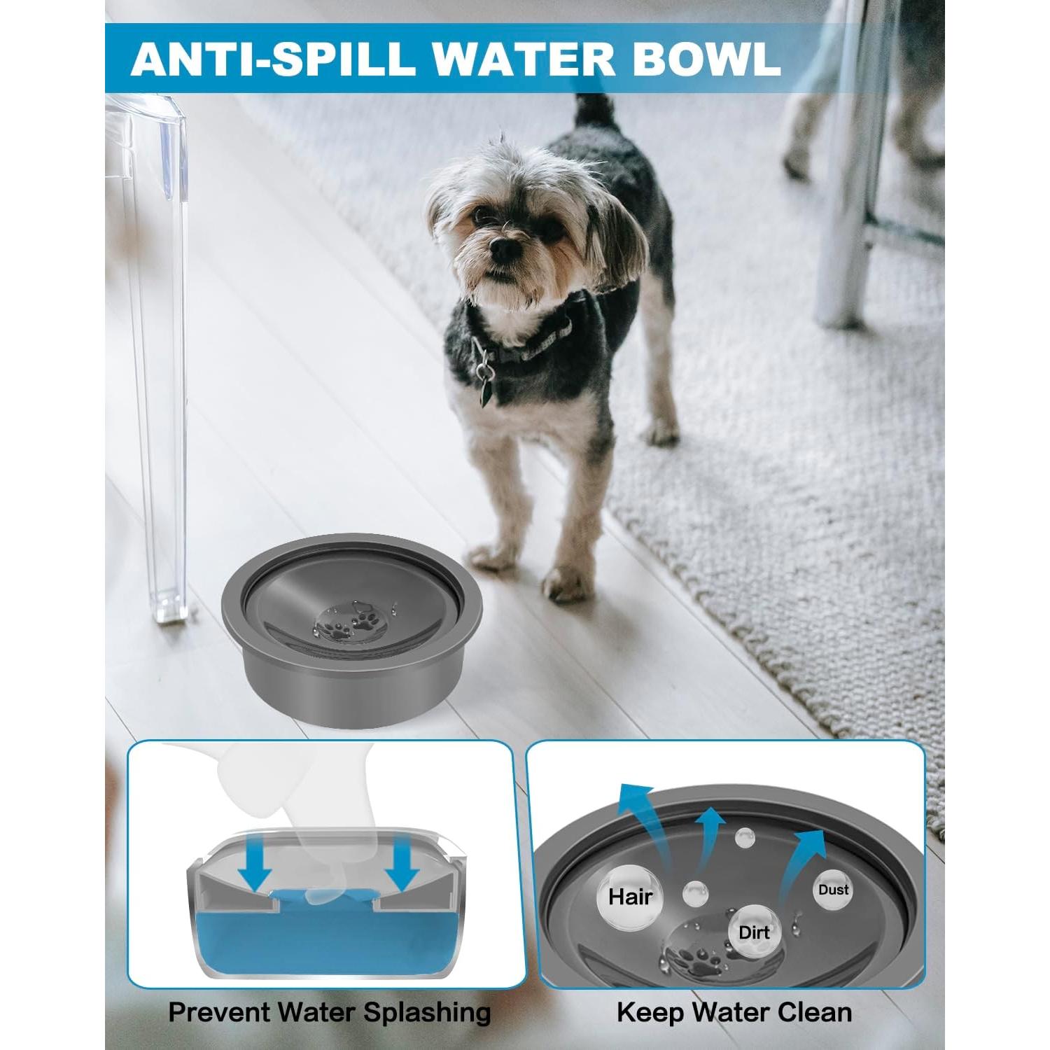 Tazón de Agua para Perros SCHITEC 850ml Sin Derrames