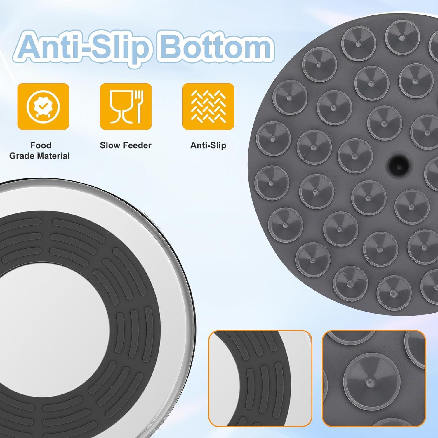 Cuencos para Perros 2-en-1 LIANGUI Acero Inoxidable Antideslizante