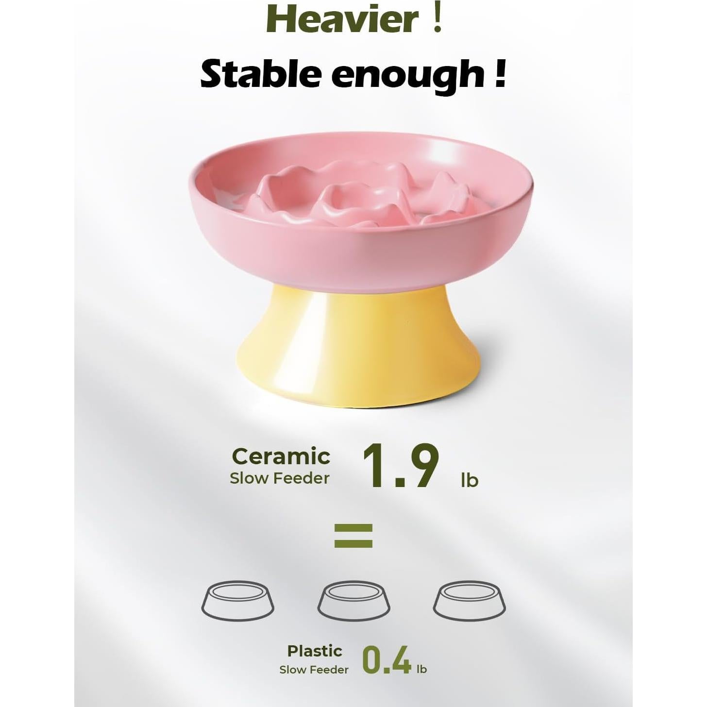 Cuenco Elevado para Perros de Alimentación Lenta RooXchowla 18cm