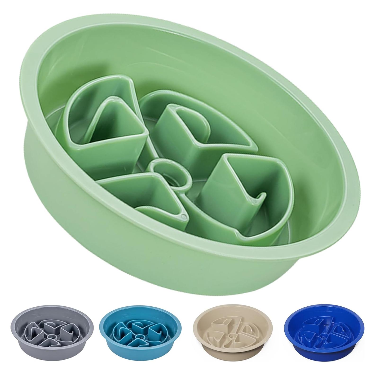 Comedero Lento AVERYDAY 2.5 Tazas para Perros Grandes Verde