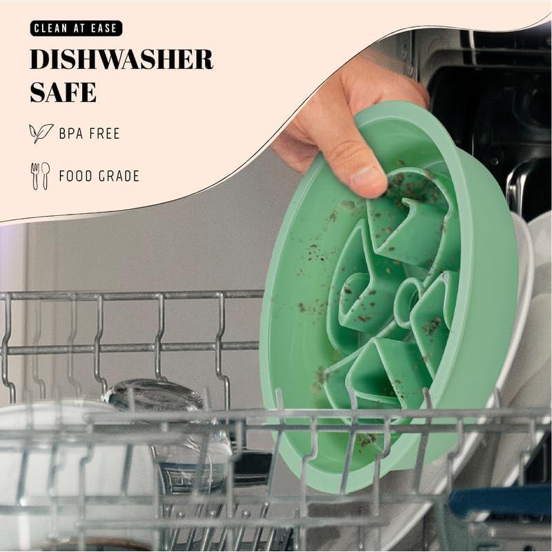 Comedero Lento AVERYDAY 2.5 Tazas para Perros Grandes Verde