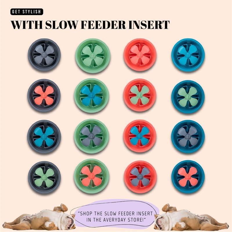 Comedero Lento AVERYDAY 2.5 Tazas para Perros Grandes Verde