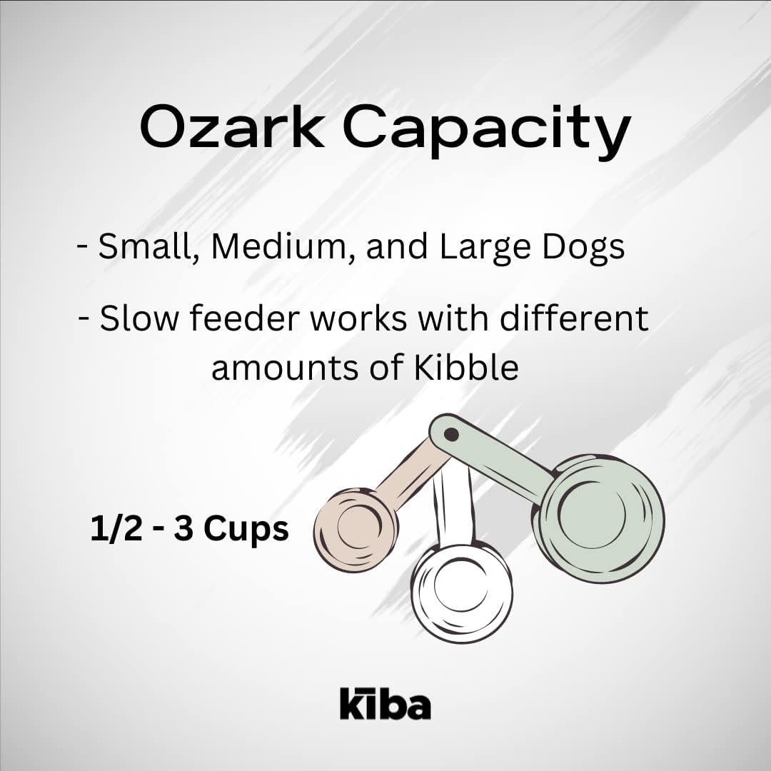 Tazón de Alimentación Lenta Kiba Ozark 64oz Acero Inoxidable