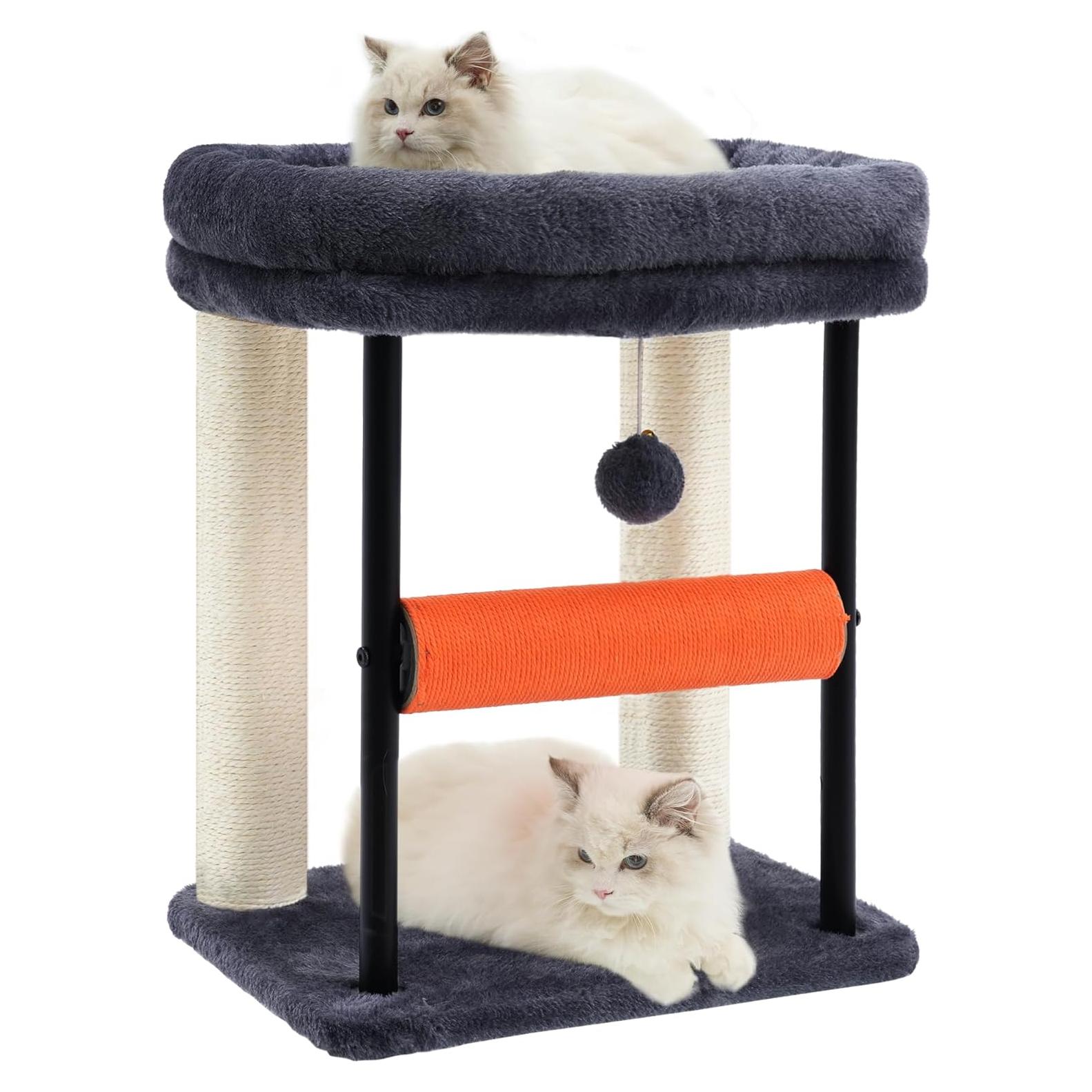 Árbol para Gatos Hey-brother 48 cm Gris Humo con Rascador