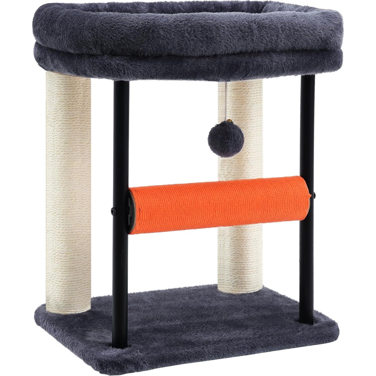 Árbol para Gatos Hey-brother 48 cm Gris Humo con Rascador