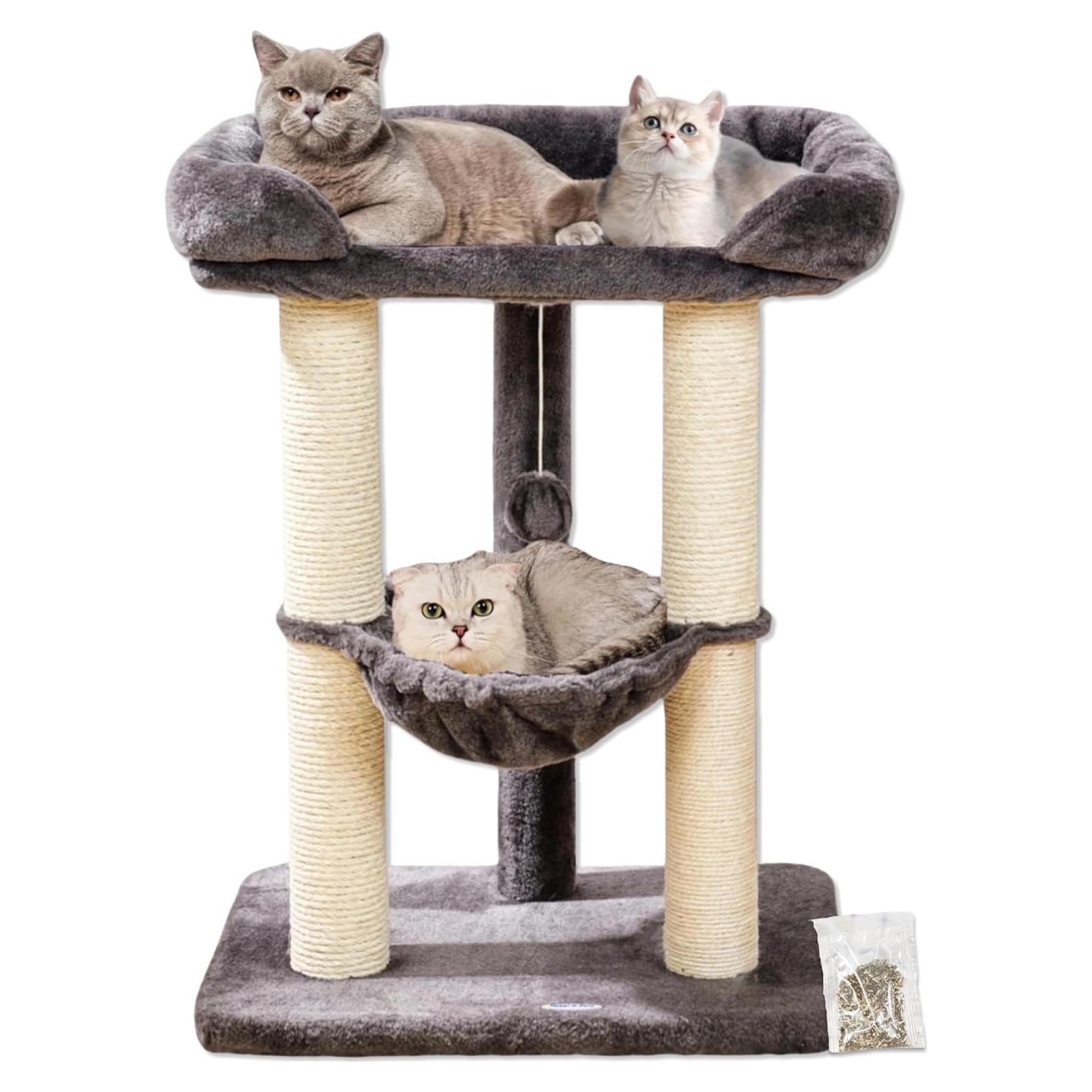 Árbol para Gatos Happi N Pets 71.91 cm con Rascador y Hamaca