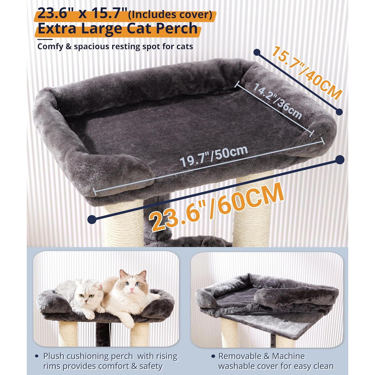 Árbol para Gatos Happi N Pets 71.91 cm con Rascador y Hamaca