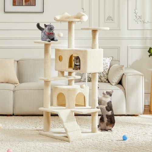 Torre para Gatos DUMOS 137 cm Beige - Casa de Varios Niveles