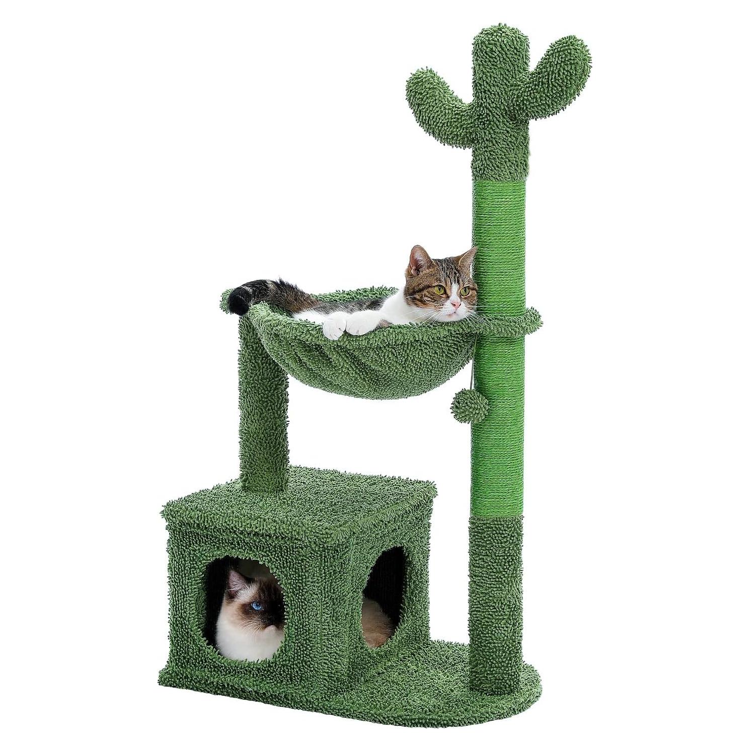 Árbol para Gatos MUTTROS Cactus 101.6 cm con Hamaca y Rascador