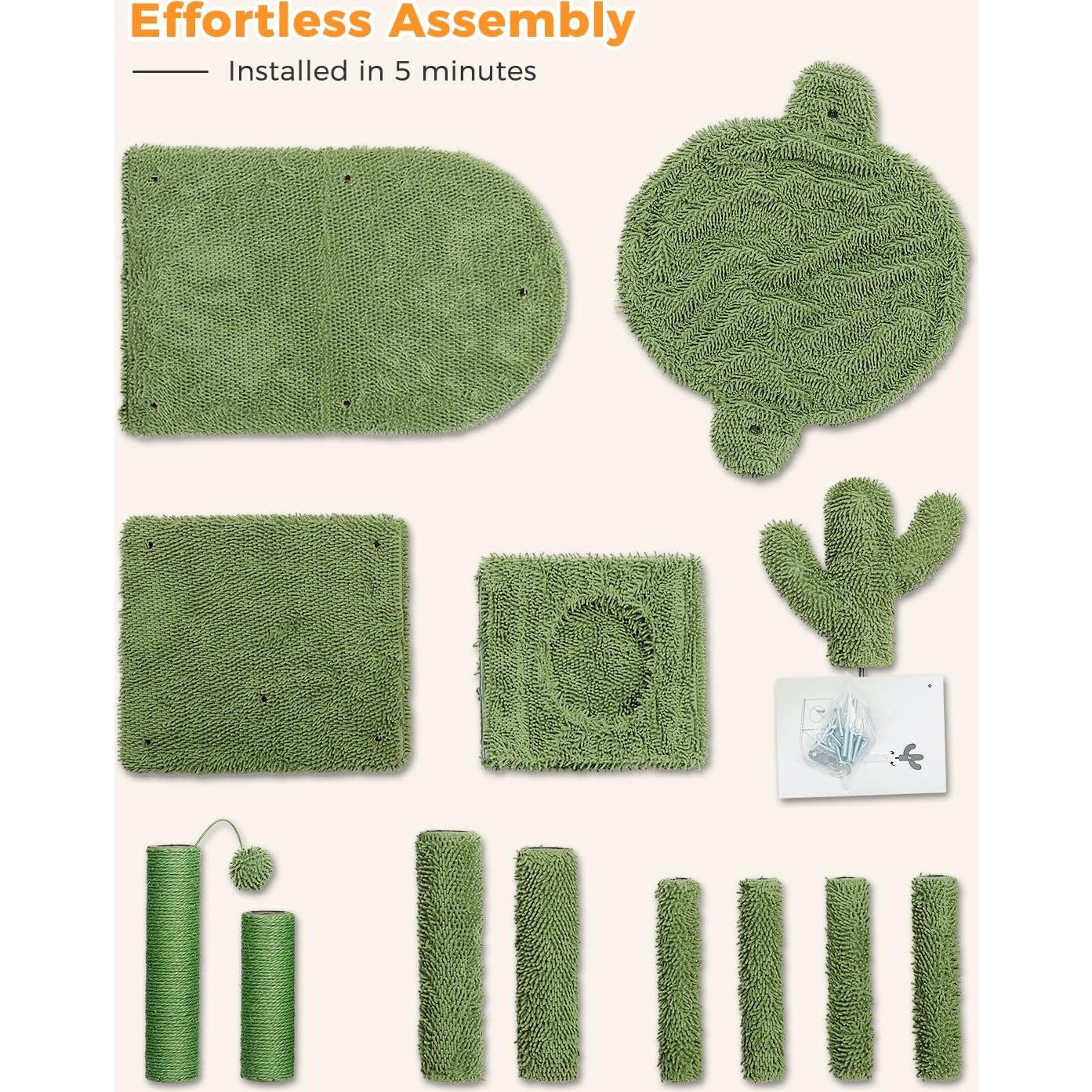 Árbol para Gatos MUTTROS Cactus 101.6 cm con Hamaca y Rascador