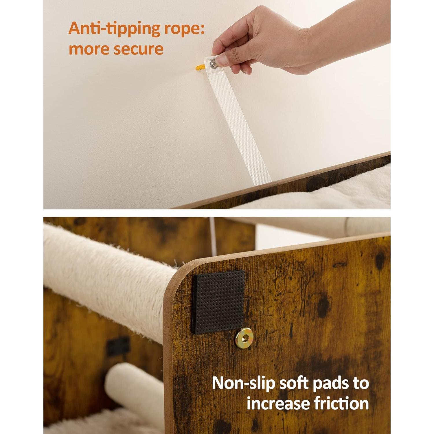 Torre de Árbol para Gatos FourFurPets 67.8 cm Marrón Rústico