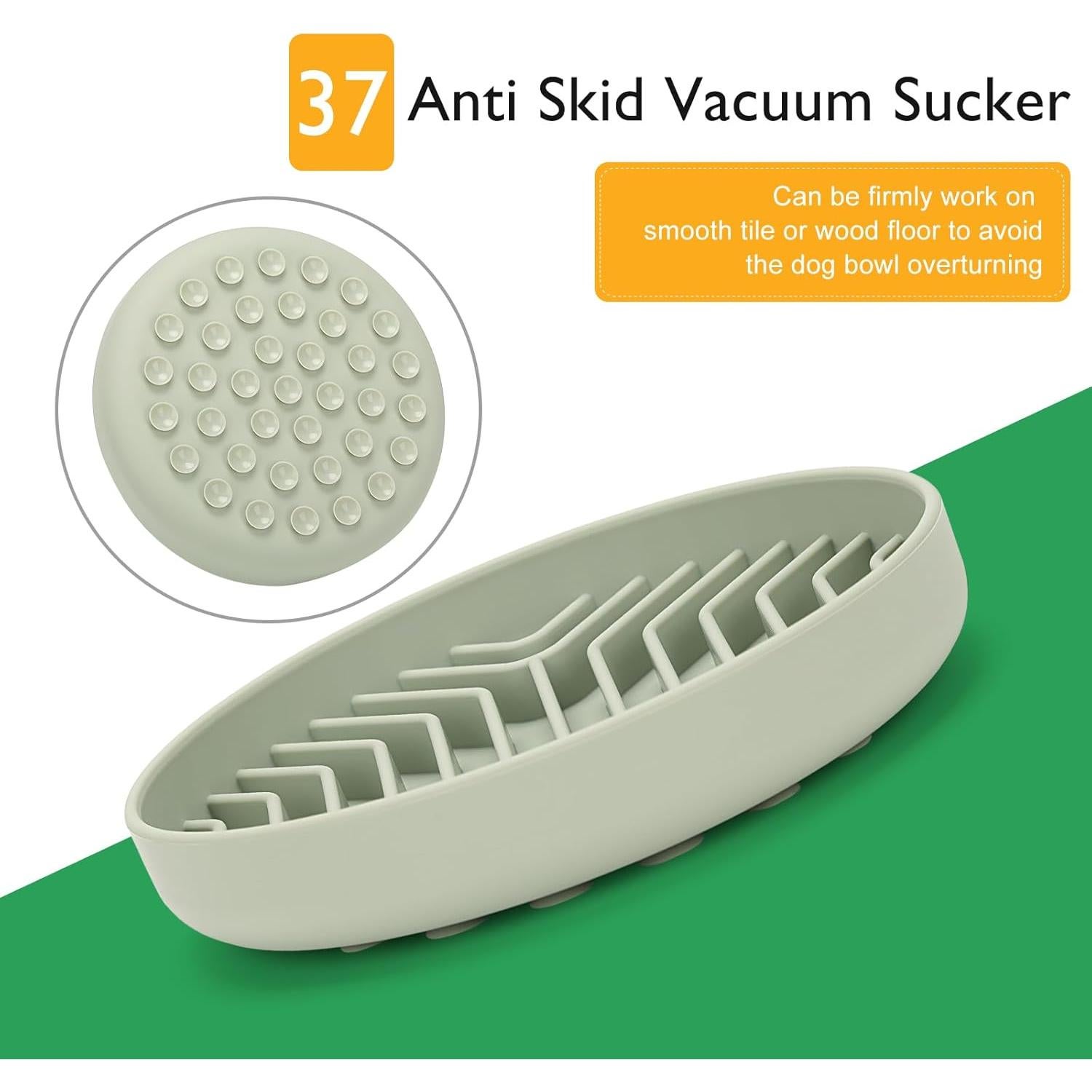 Tazón de Alimentación Lenta para Perros Medianos y Pequeños - Silicona