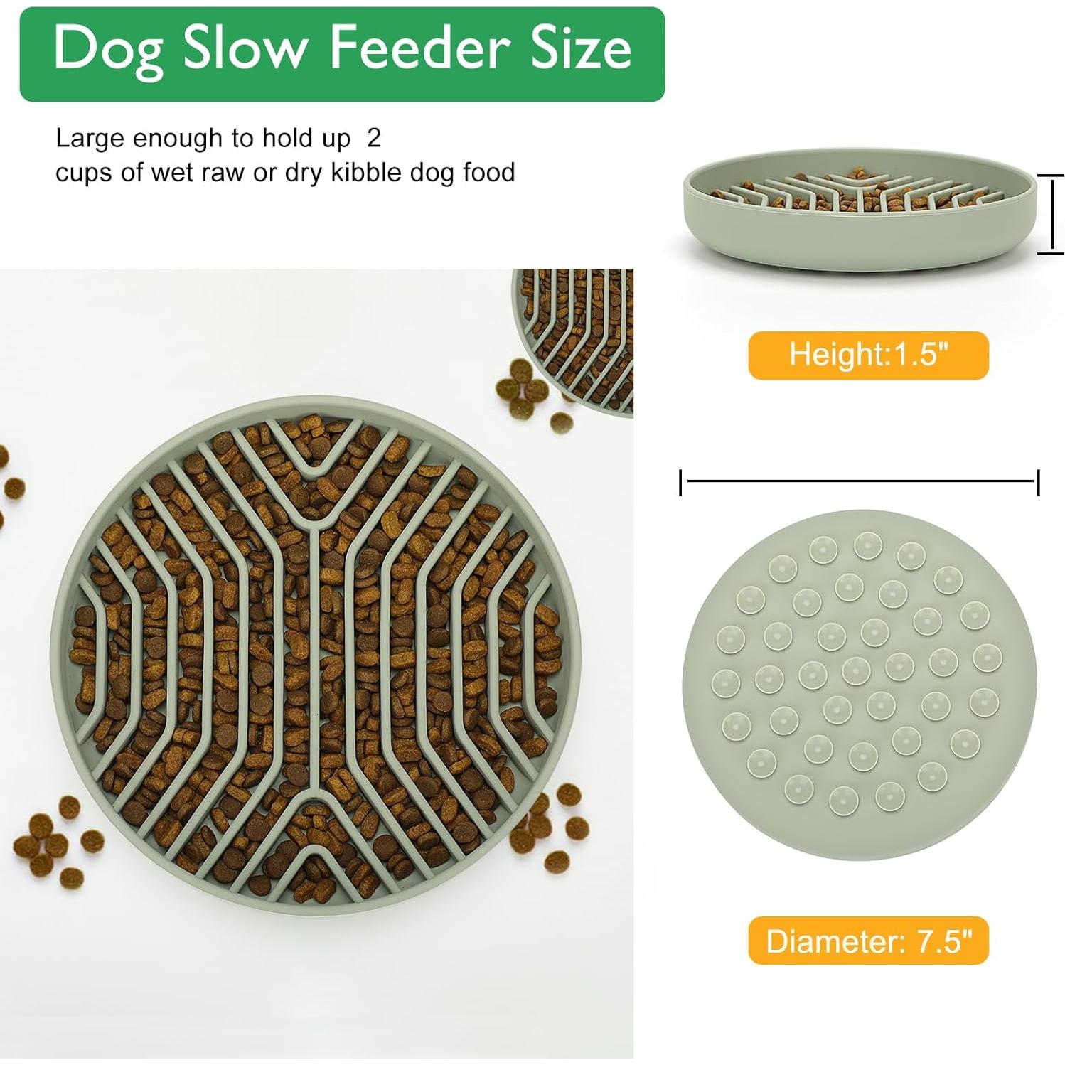 Tazón de Alimentación Lenta para Perros Medianos y Pequeños - Silicona