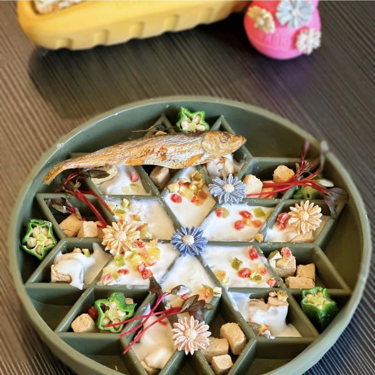 Cuenco Antideslizante para Perros y Gatos OHMO 15.24 cm Verde Camo