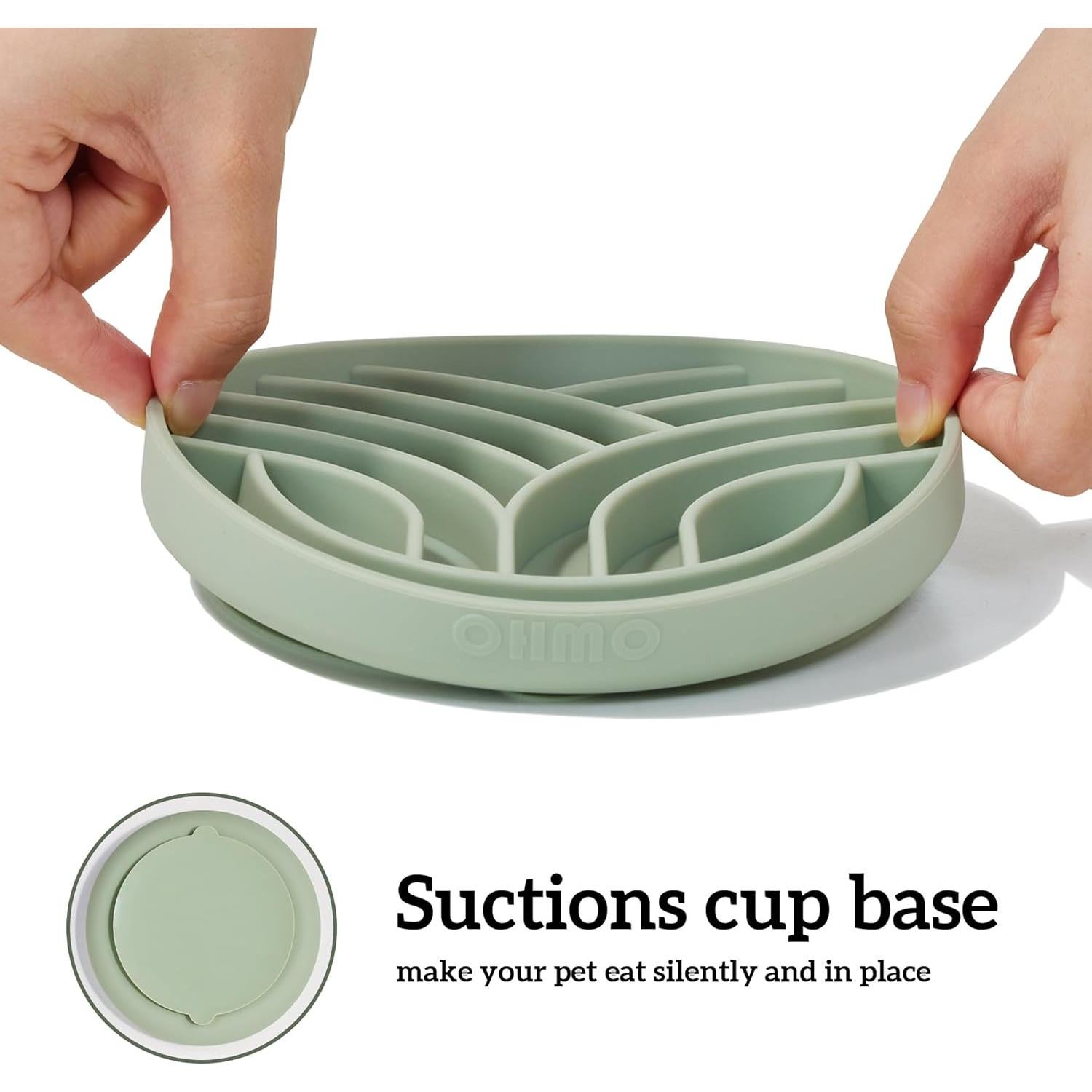 Cuenco Antideslizante para Perros y Gatos OHMO 15.24 cm Verde Camo