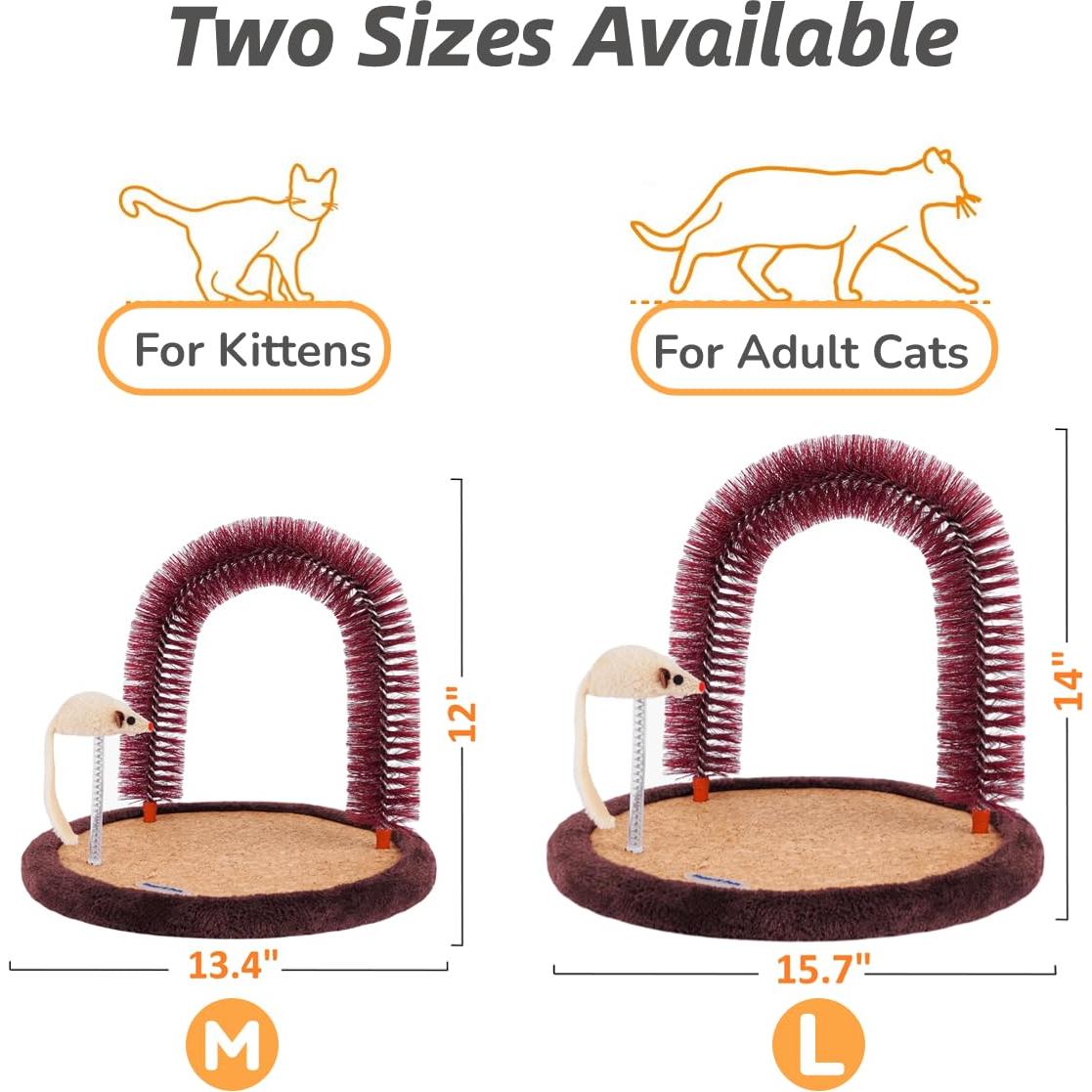 Auto Acicalador para Gatos Happi N Pets Grande con Rascador