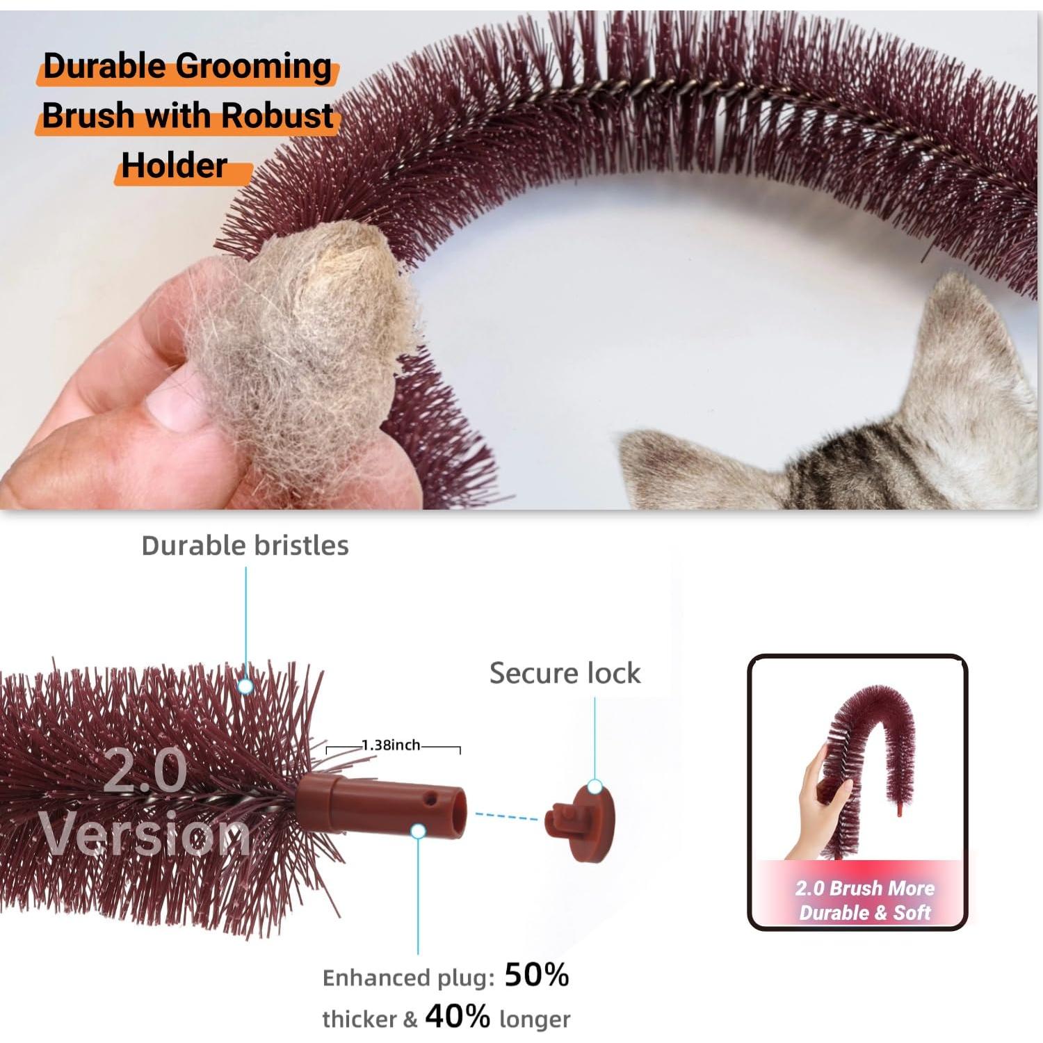 Auto Acicalador para Gatos Happi N Pets Grande con Rascador