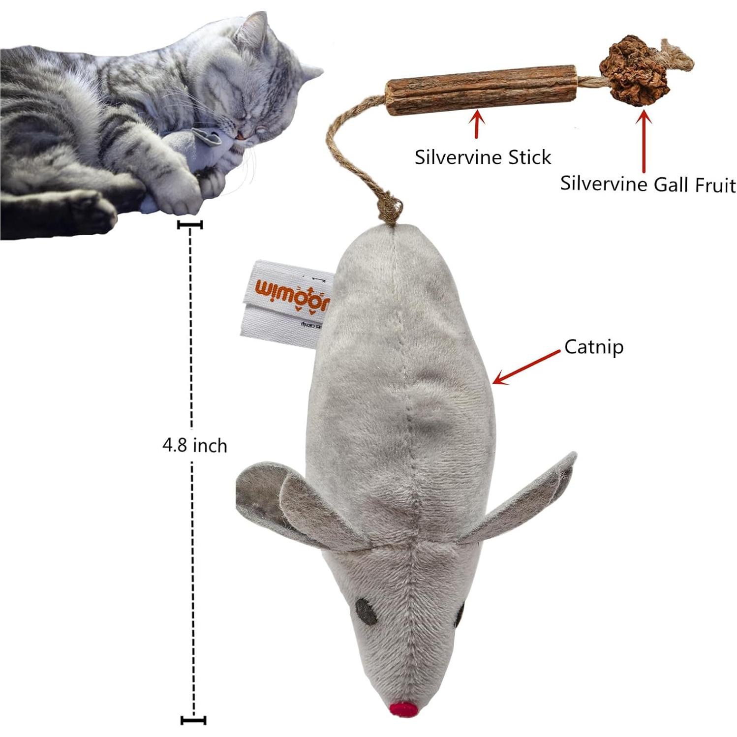 4 Juguetes Interactivos para Gatos Miwoowim con Hierba Gatera