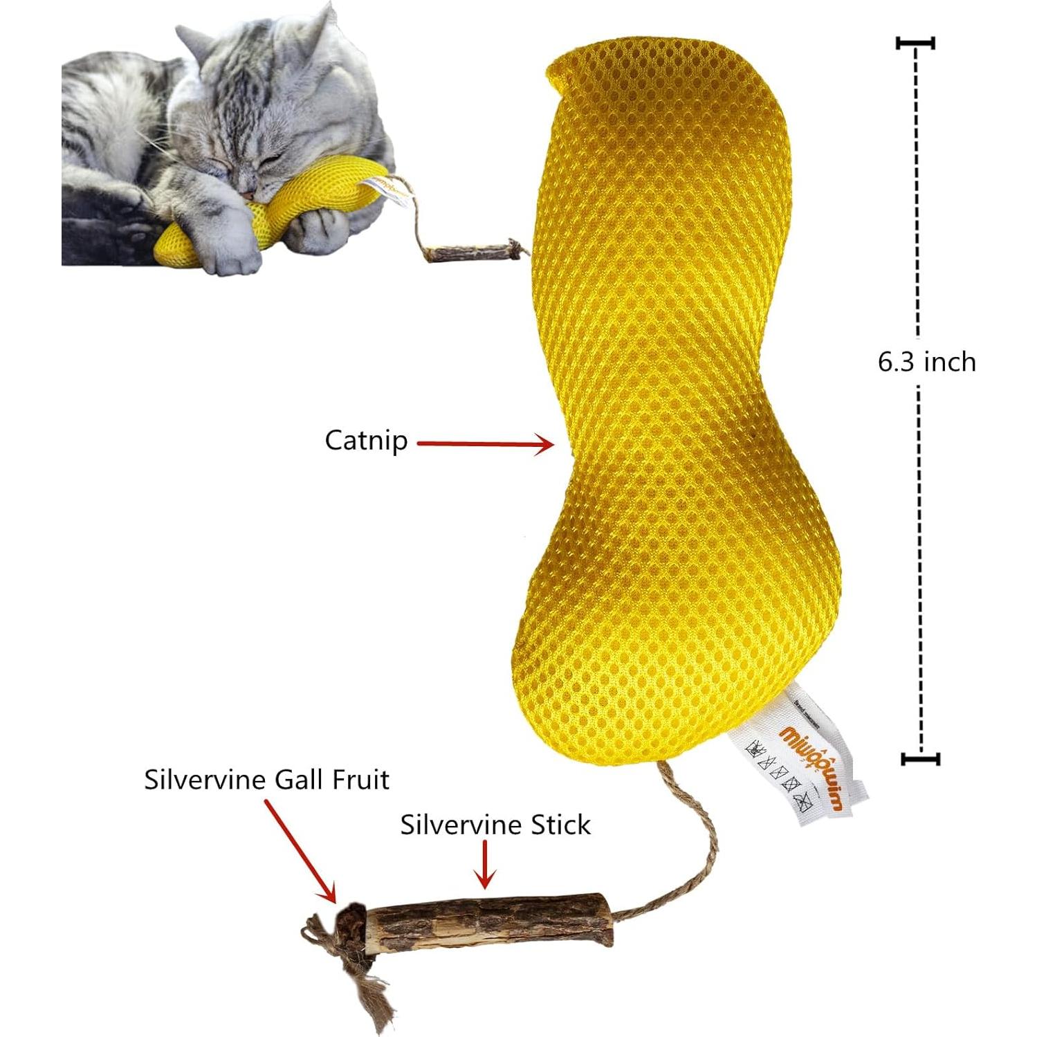 4 Juguetes Interactivos para Gatos Miwoowim con Hierba Gatera
