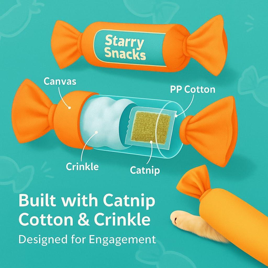 Juguetes de Caramelo para Gatos PetPrana - Paquete de 3