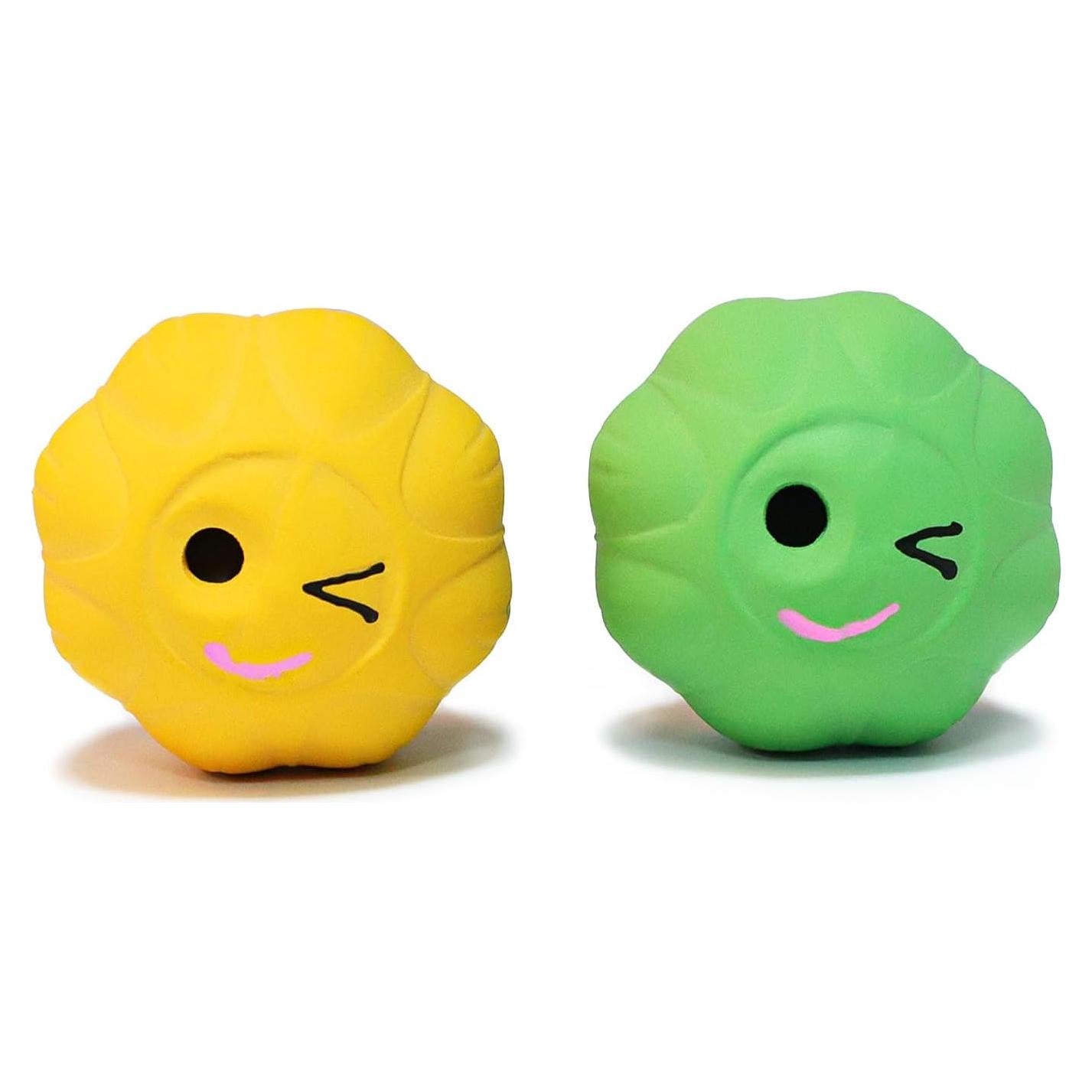 Pelotas de Juguete para Gatos KrauzPet - 2 Piezas de Láttex con Campana y Hierba Gatera