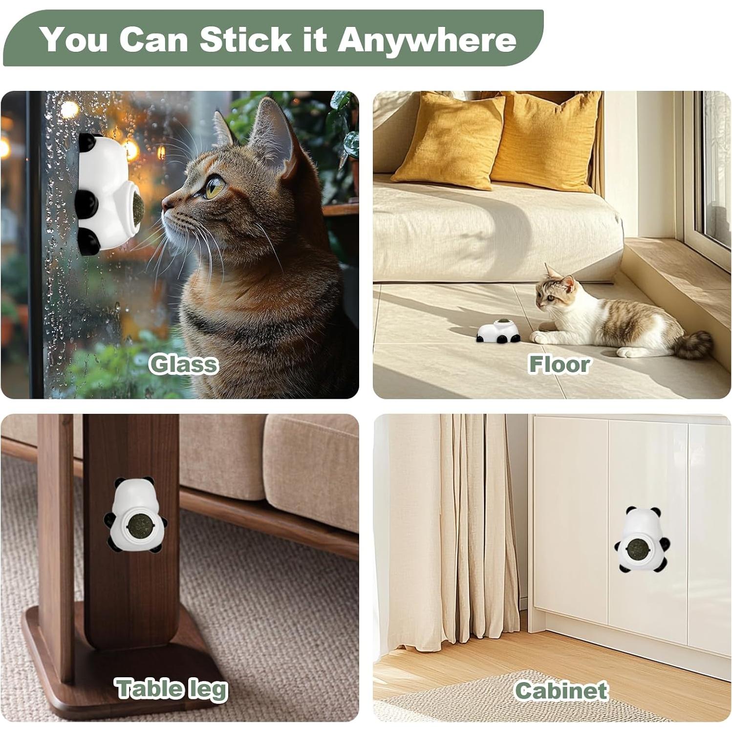 6 Pelotas de Hierba Gatera BluGun + Peine para Gato