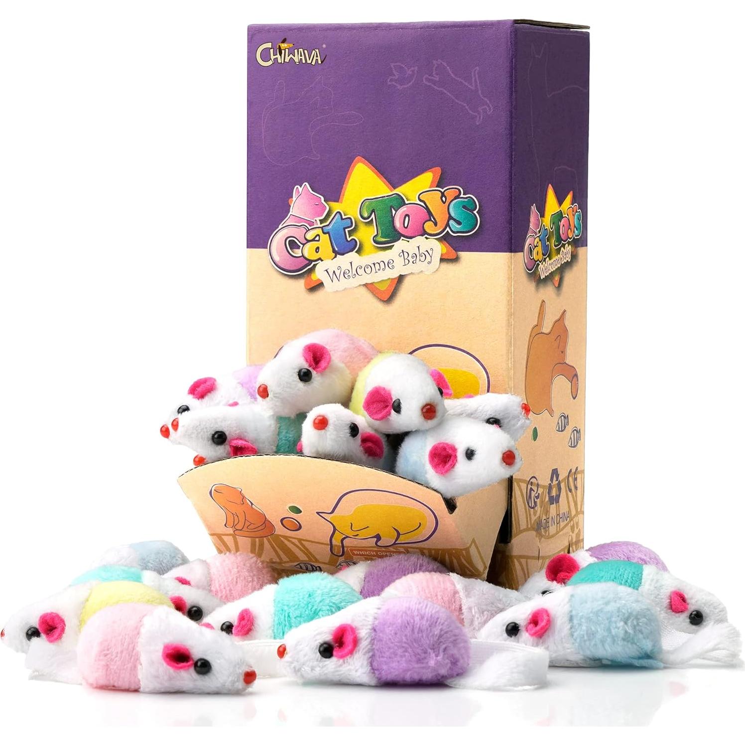 CHIWAWA Paquete de 36 Juguetes Interactivos para Gatos 4.5cm