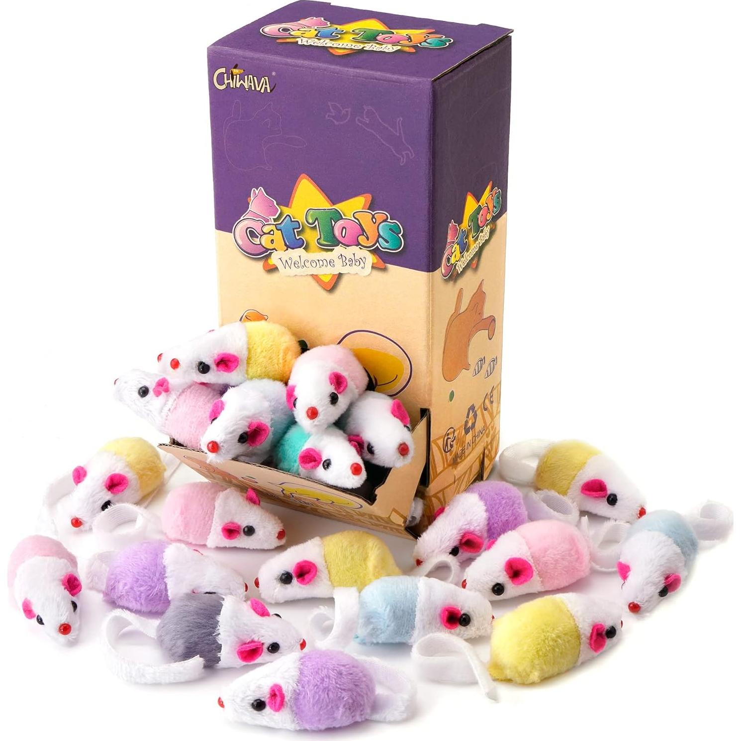 CHIWAWA Paquete de 36 Juguetes Interactivos para Gatos 4.5cm