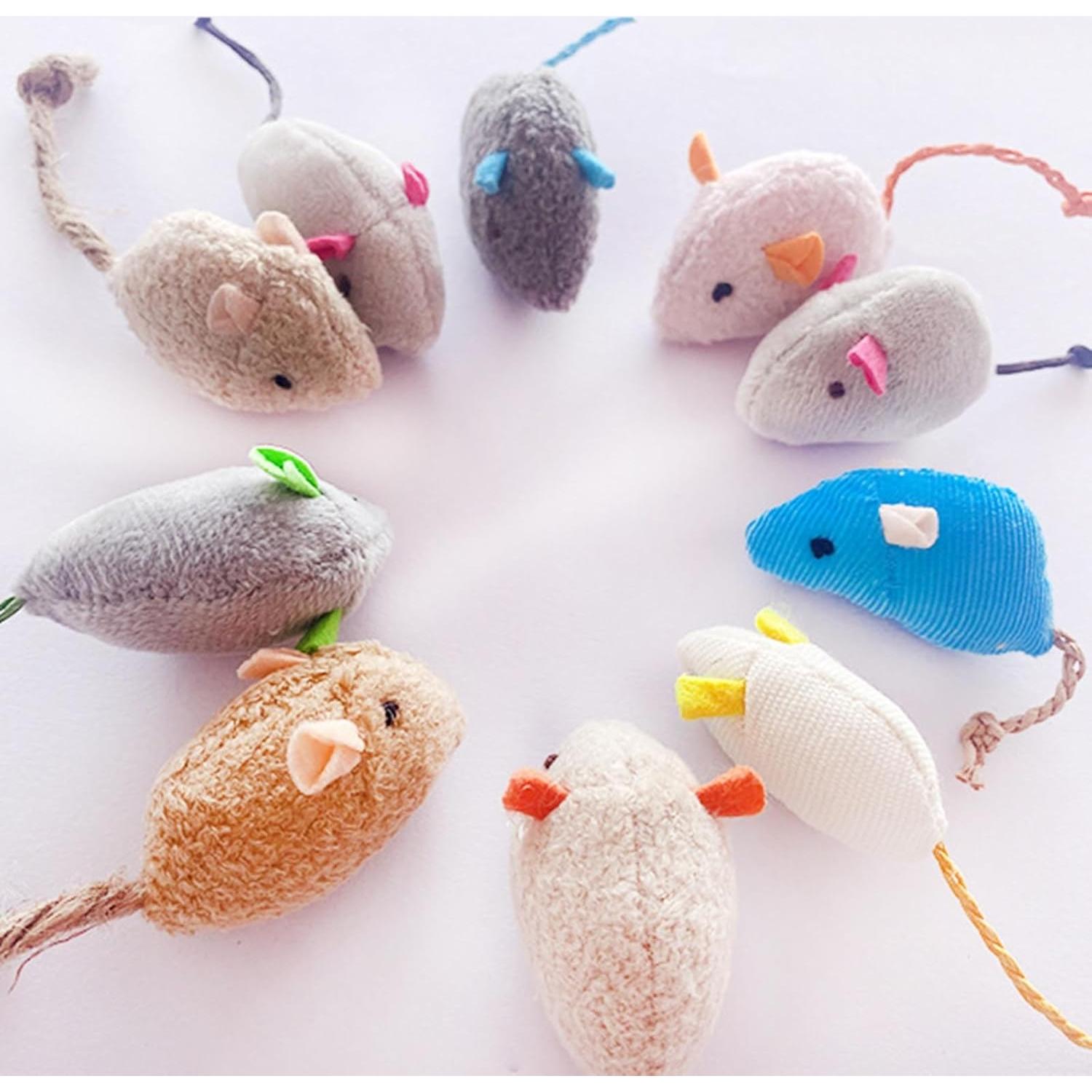 Paquete de 20 Juguetes de Ratón con Hierba Gatera Haourlife