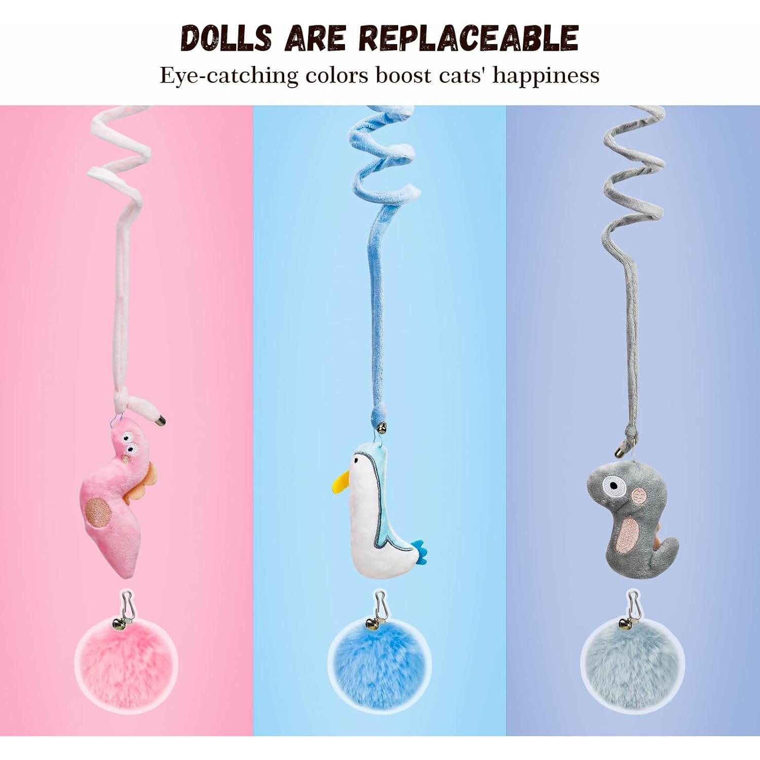 Juguetes colgantes para gatos Omawrf - 6 piezas con hierba gatera