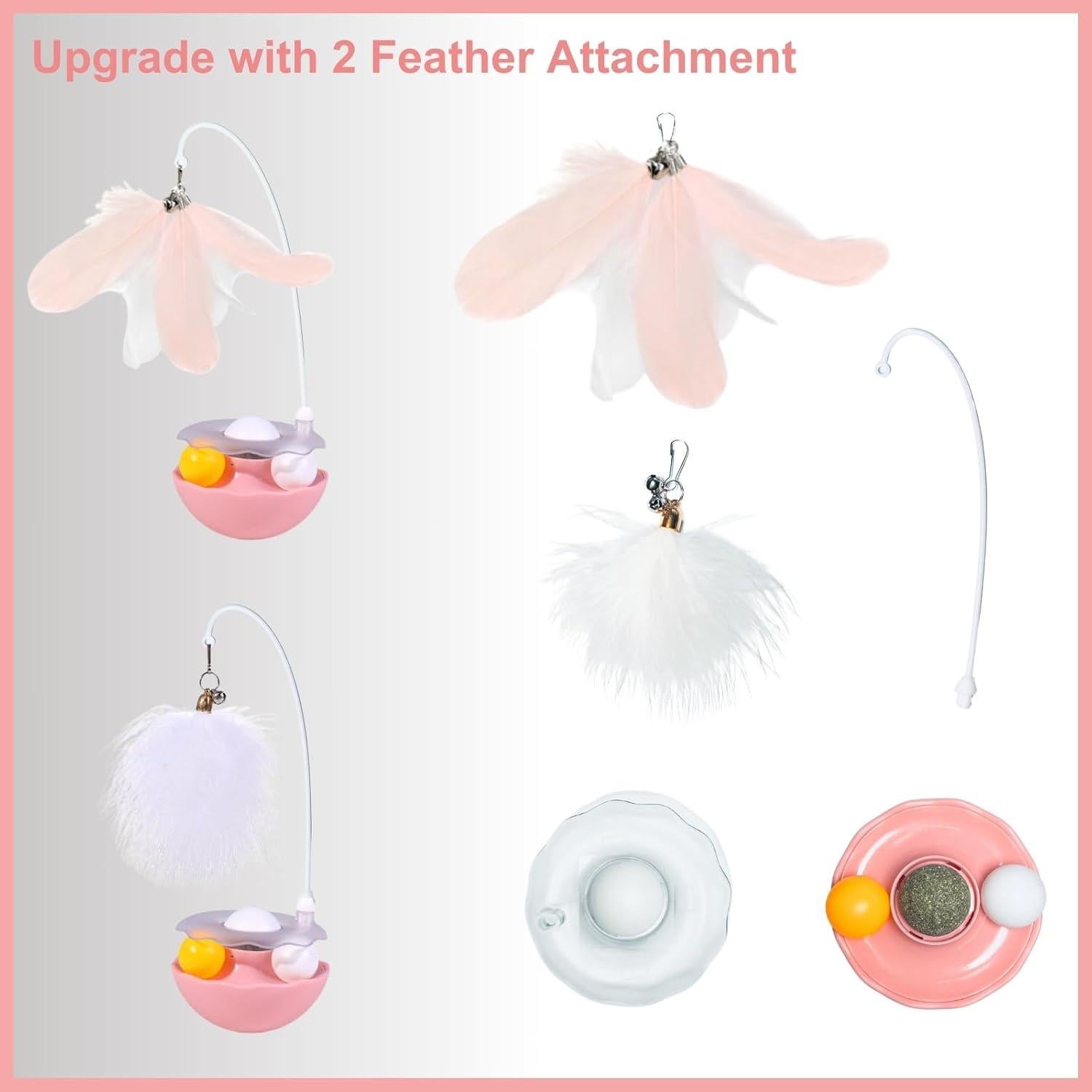 Juguete Interactivo para Gatos YallMiaul con Plumas y Hierba Gatera