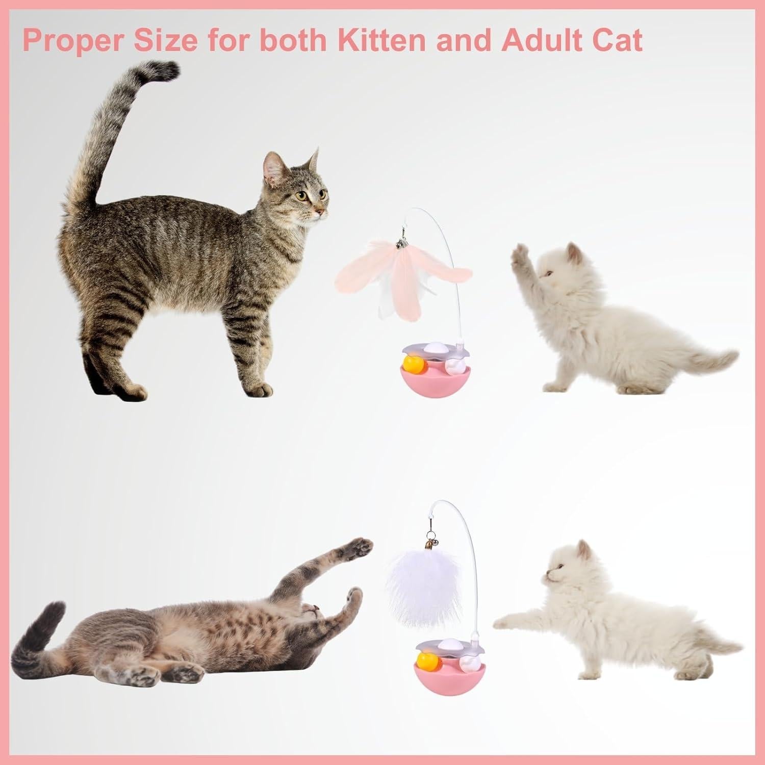 Juguete Interactivo para Gatos YallMiaul con Plumas y Hierba Gatera