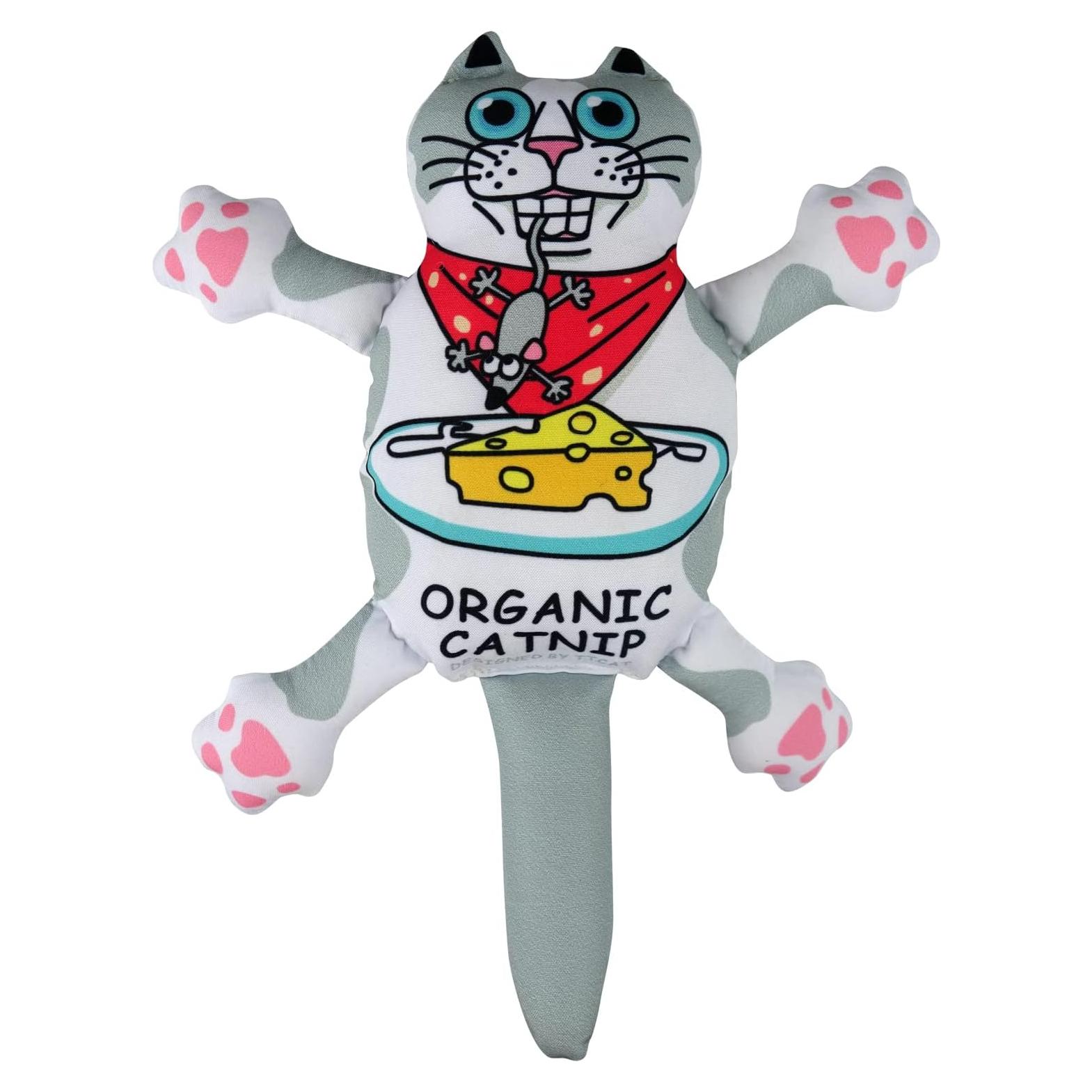 TTcat Almohada de Catnip Orgánico para Gatos 27x9.8cm Blanco