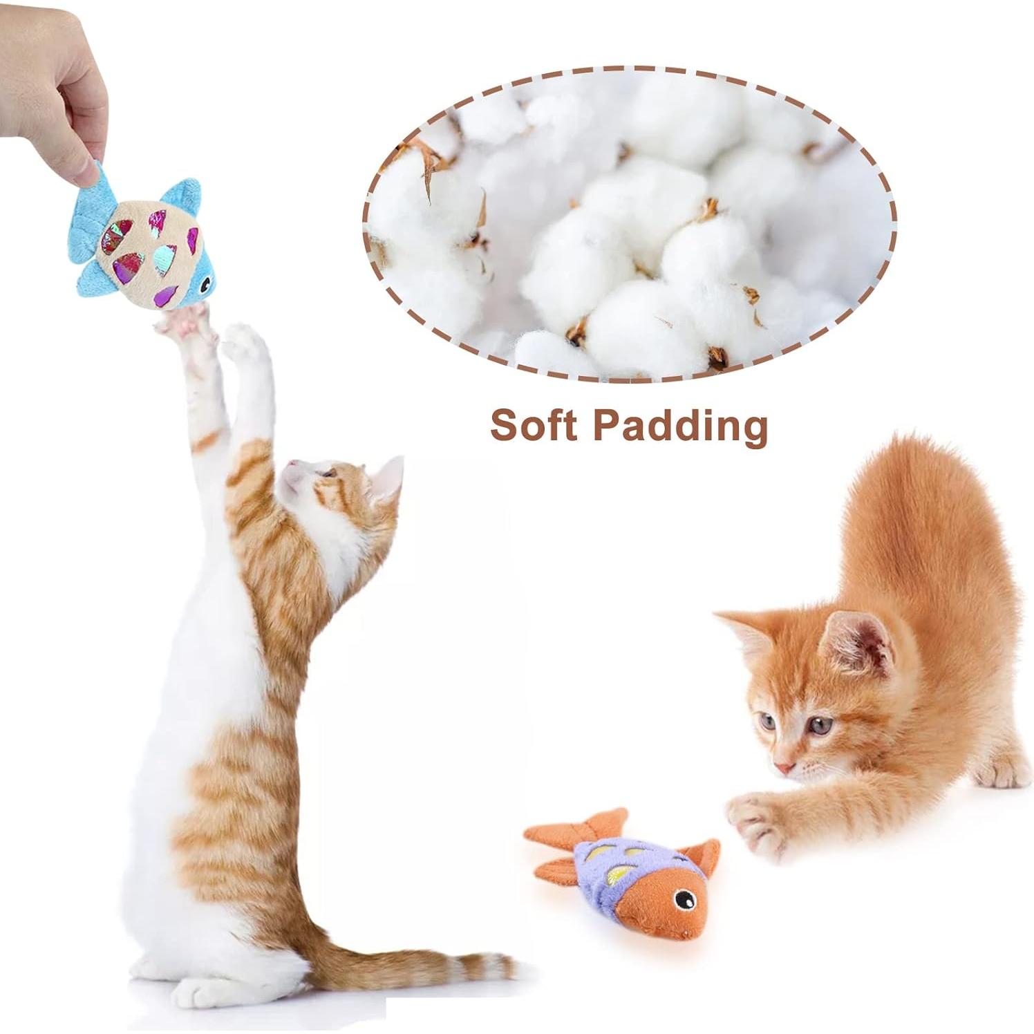 Juguetes Interactivos para Gatos Andiker 2pcs Pez Catnip