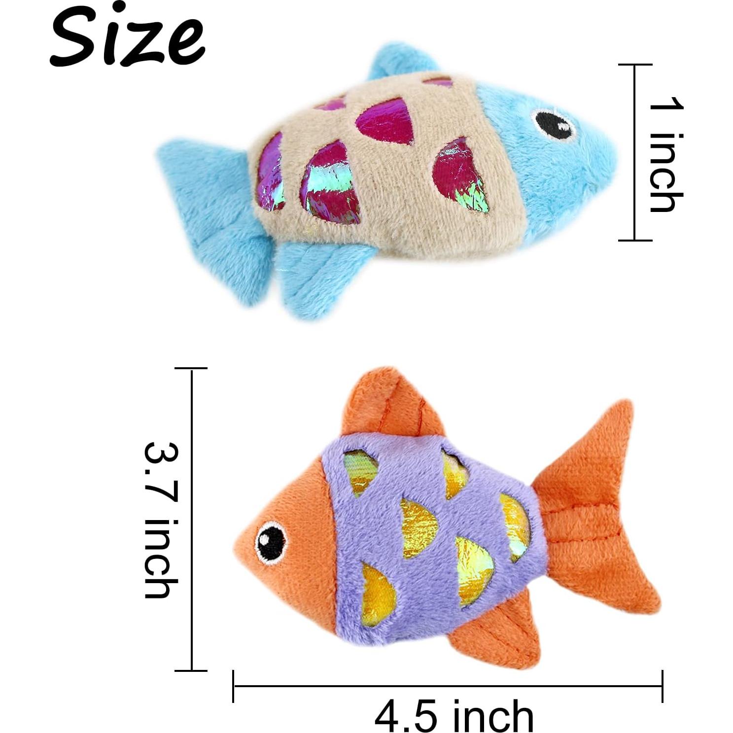 Juguetes Interactivos para Gatos Andiker 2pcs Pez Catnip