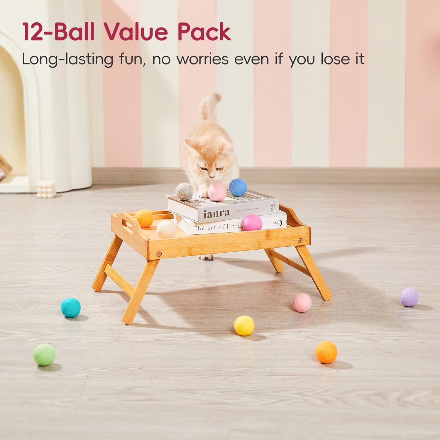 Juguetes de Pelota de Fieltro para Gatos Potaroma - 12 Pcs 4.06 cm