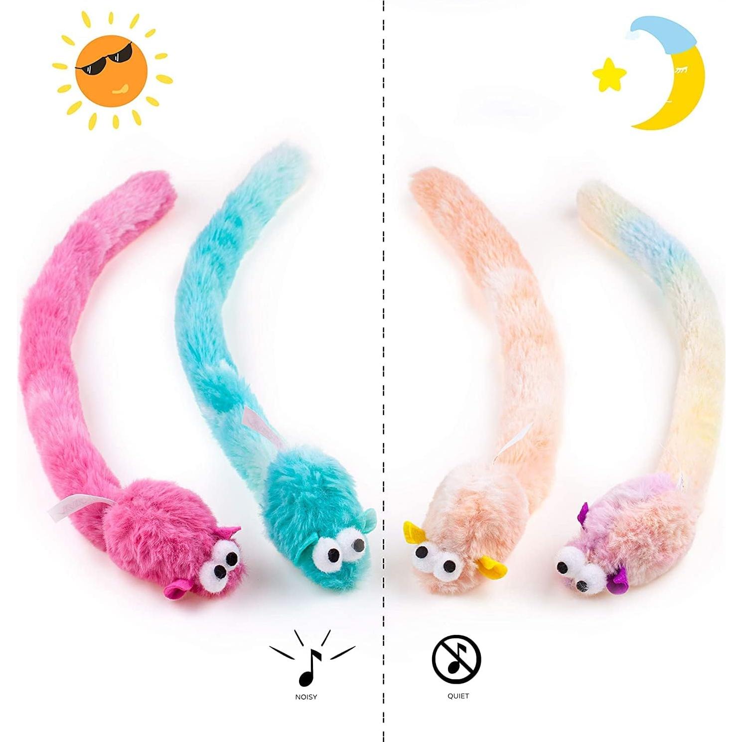 Juguetes para Gato de Peluche CHIWAVA 4 Piezas 38 cm
