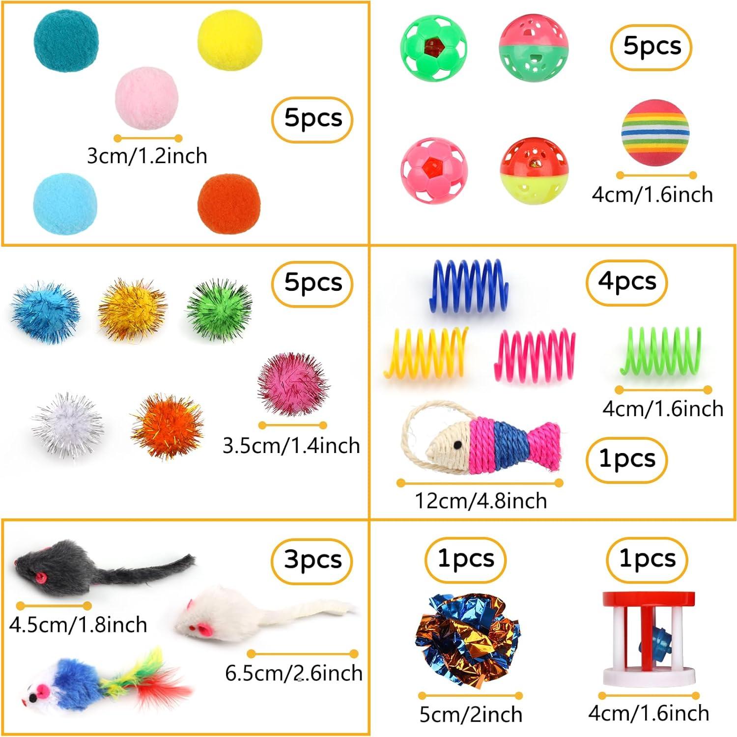 Kit de Juguetes Interactivos para Gatos QUOZUO 32 Piezas